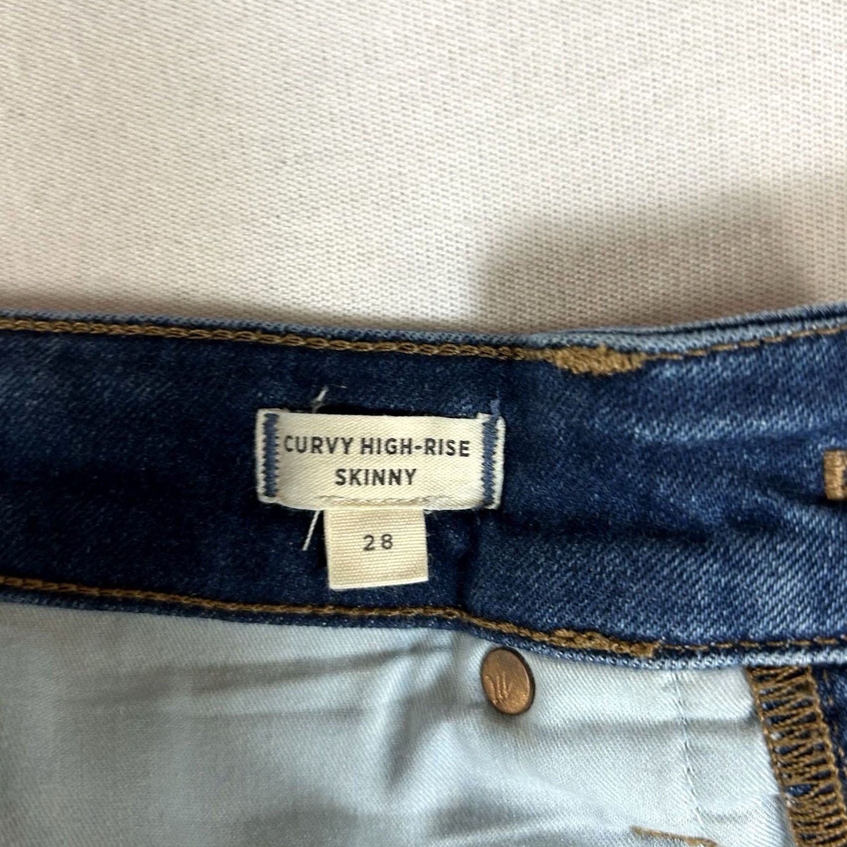 Madewell Madewell Jeans Women's 28 Blue Denim High Rise Skinny Stretch 5-Pocket Modern Distressed No Size 28" / US 6 / IT 42 - 7 Thumbnail