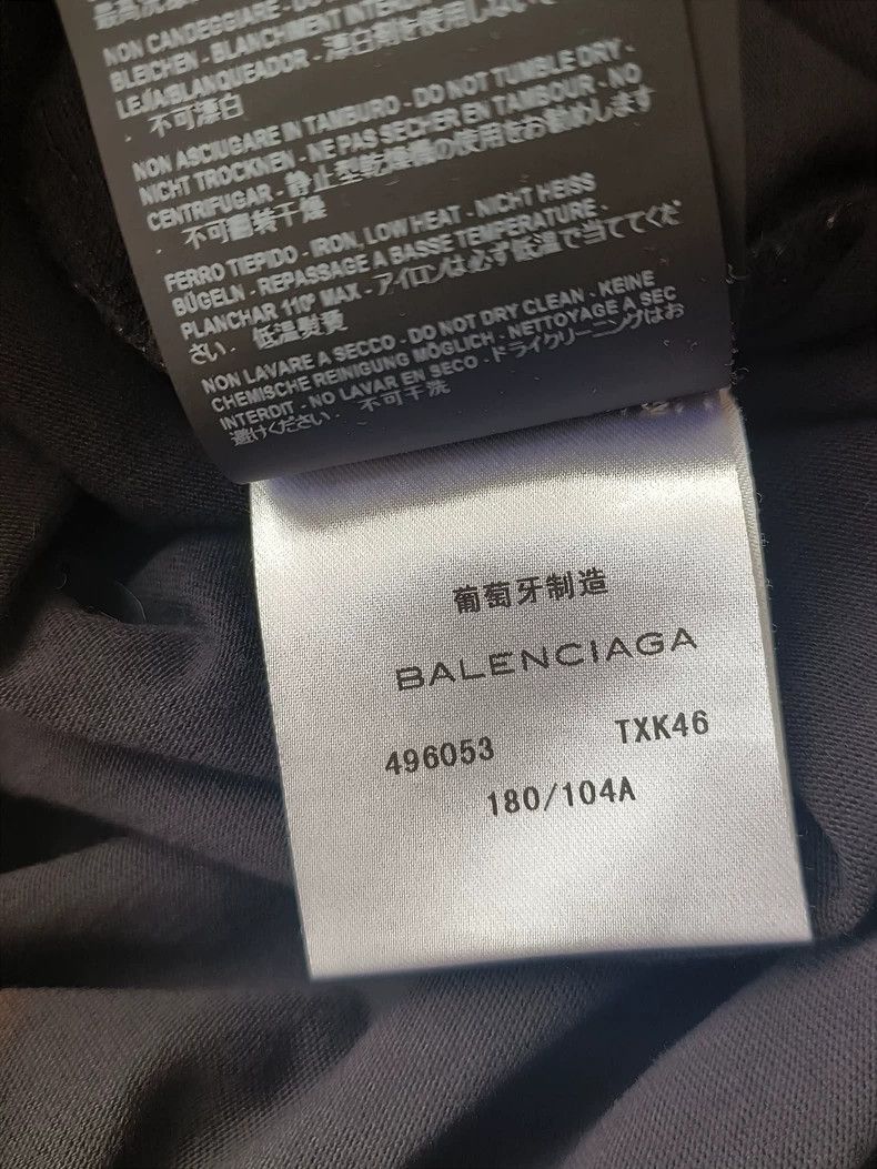 Balenciaga Balenciaga Back label letter logo black short sleeve 2504-N Size US XL / EU 56 / 4 - 5 Thumbnail