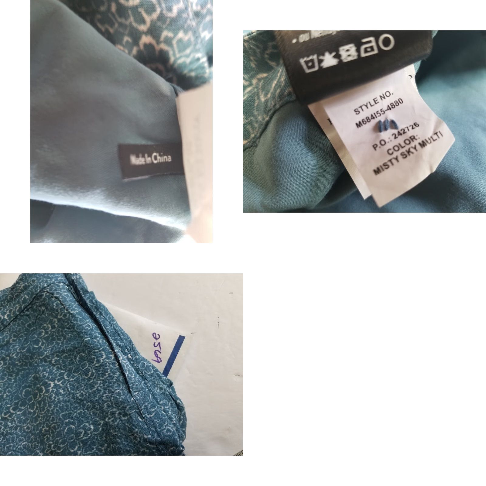 Paige Paige Shorts Beach Floral Blue 34 Men Chino Rayon Flat Front Regular Inseam 9" Breathable Logo Button Size US 38 / EU 54 - 8 Thumbnail