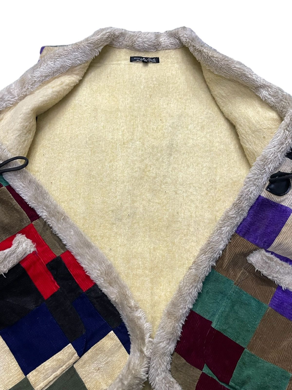 Designer × If Six Was Nine × Japanese Brand Vtg New Look Japan Corduroy Patchwork Hippie Sherpa Fur Vest Size US M / EU 48-50 / 2 - 9 Thumbnail