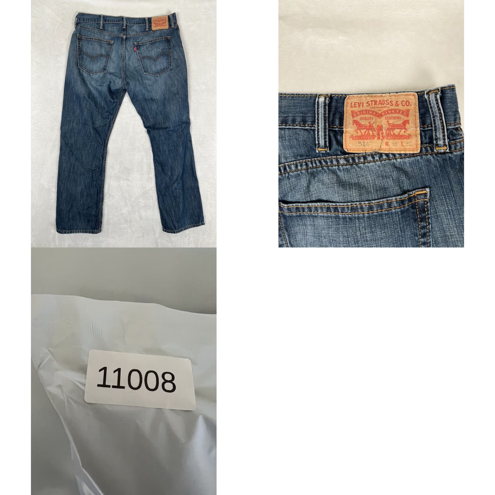 Levi's VINTAGE Levi's 514 Slim Straight Blue Denim Jeans 38x32 Men Regular Size US 38 / EU 54 - 8 Thumbnail