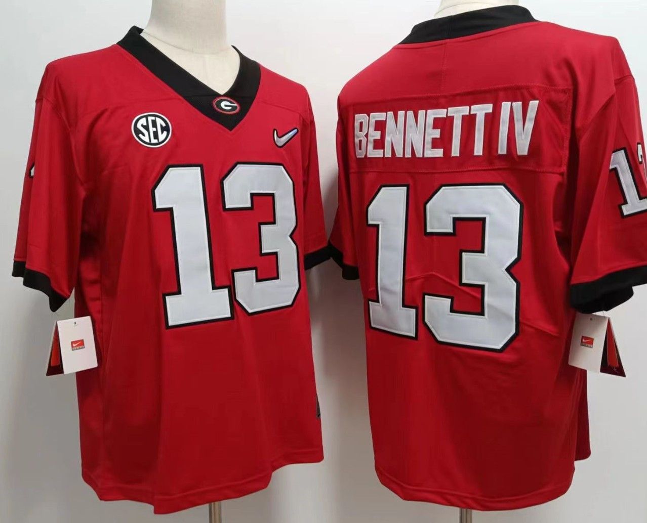 Other Men's Bulldogs 13 Stetson Bennett Red Jersey Size US M / EU 48-50 / 2 - 1 Thumbnail