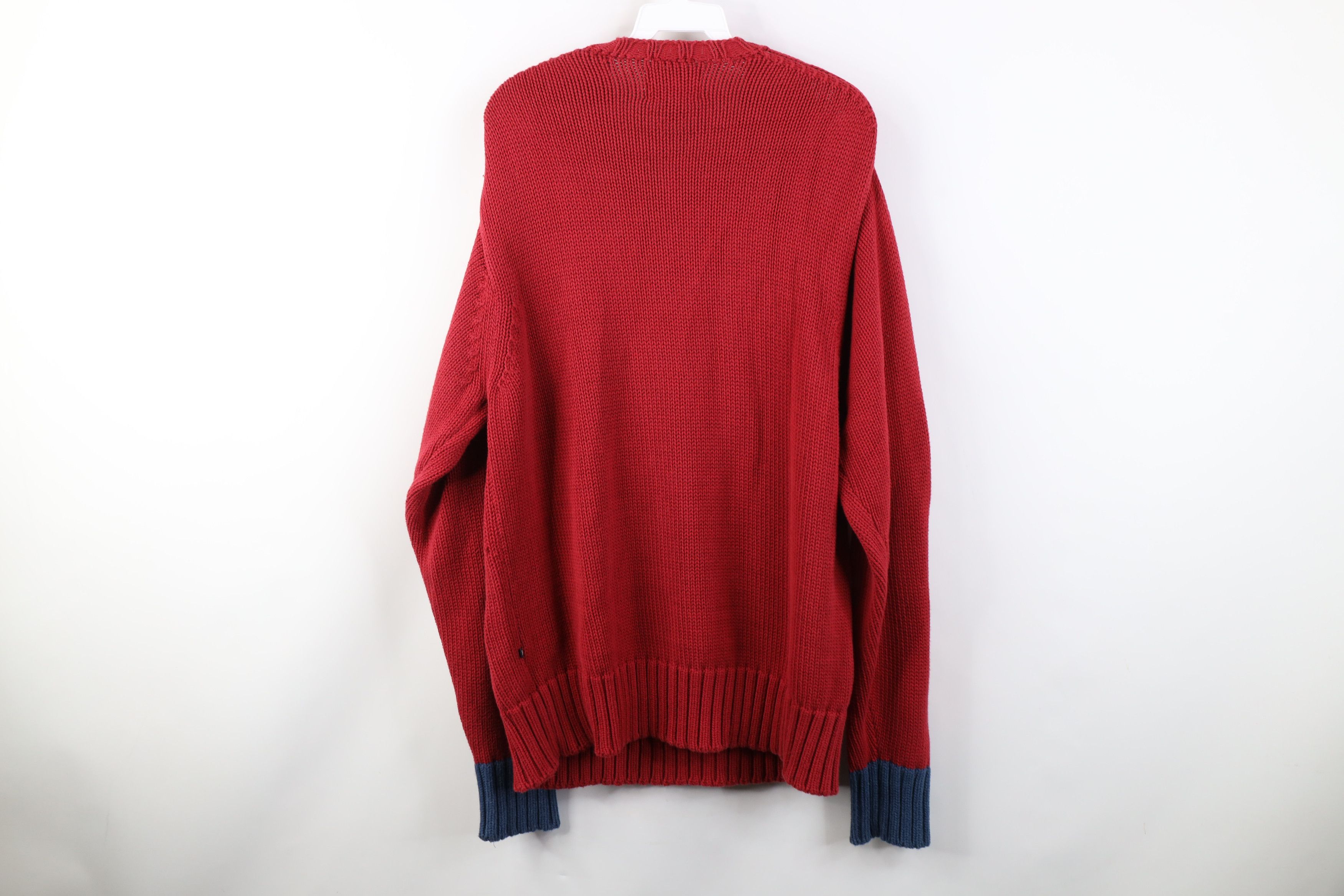 Tommy Hilfiger Vintage 90s Y2K Tommy Hilfiger Cotton Ribbed Knit Sweater Size US L / EU 52-54 / 3 - 11 Thumbnail