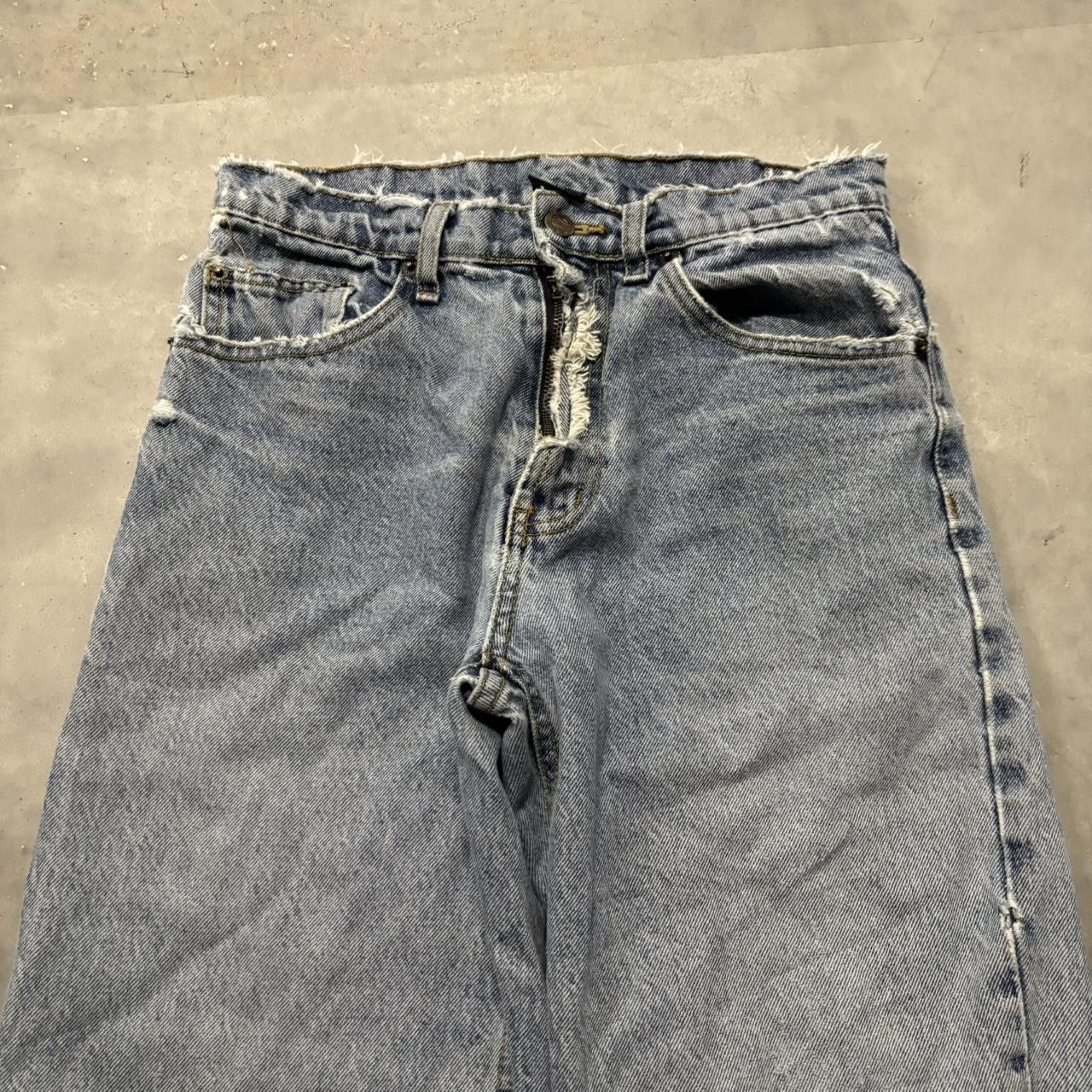 Japanese Brand × Vintage Crazy Vintage Y2K/2000s Grunge Light Wash Distressed Denim Jeans! Size US 28 / EU 44 - 5 Thumbnail