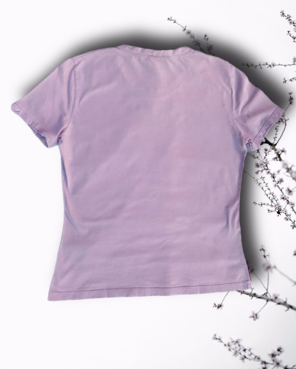 Prada Vintage Womens PRADA torn T-SHIRT Tees Red Tab Y2K Pink Size L / US 10 / IT 46 - 2 Thumbnail