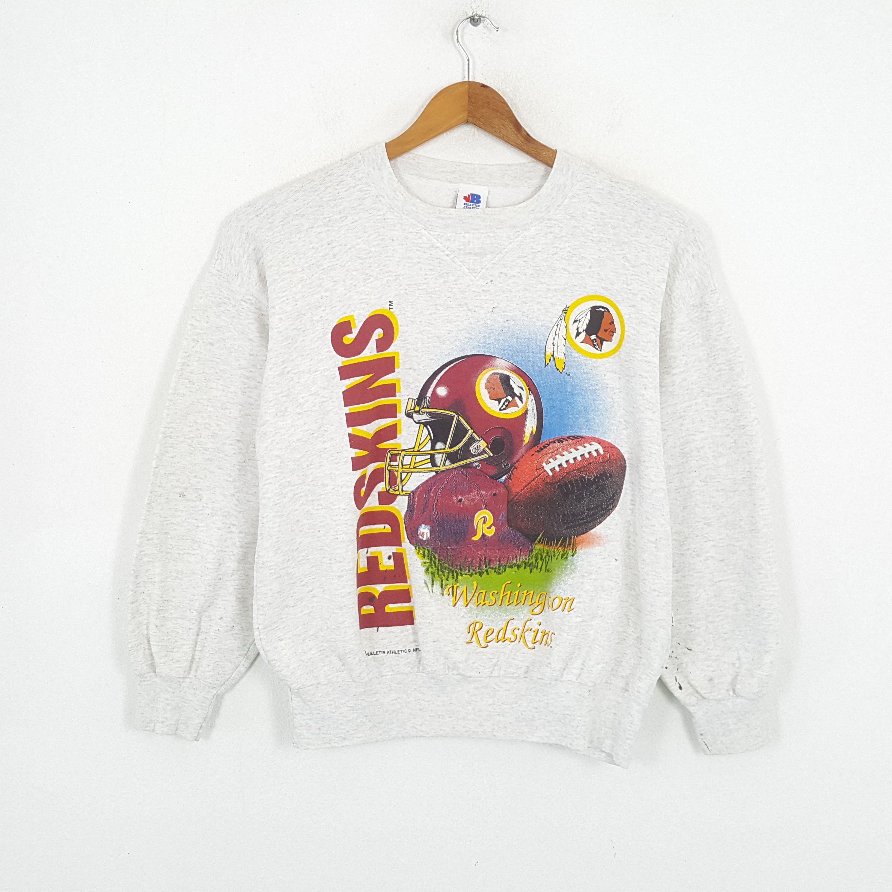 NFL × Vintage Vintage WASHINGTON REDSKINS American NFL Team Sweatshirt Size US XL / EU 56 / 4 - 1 Thumbnail