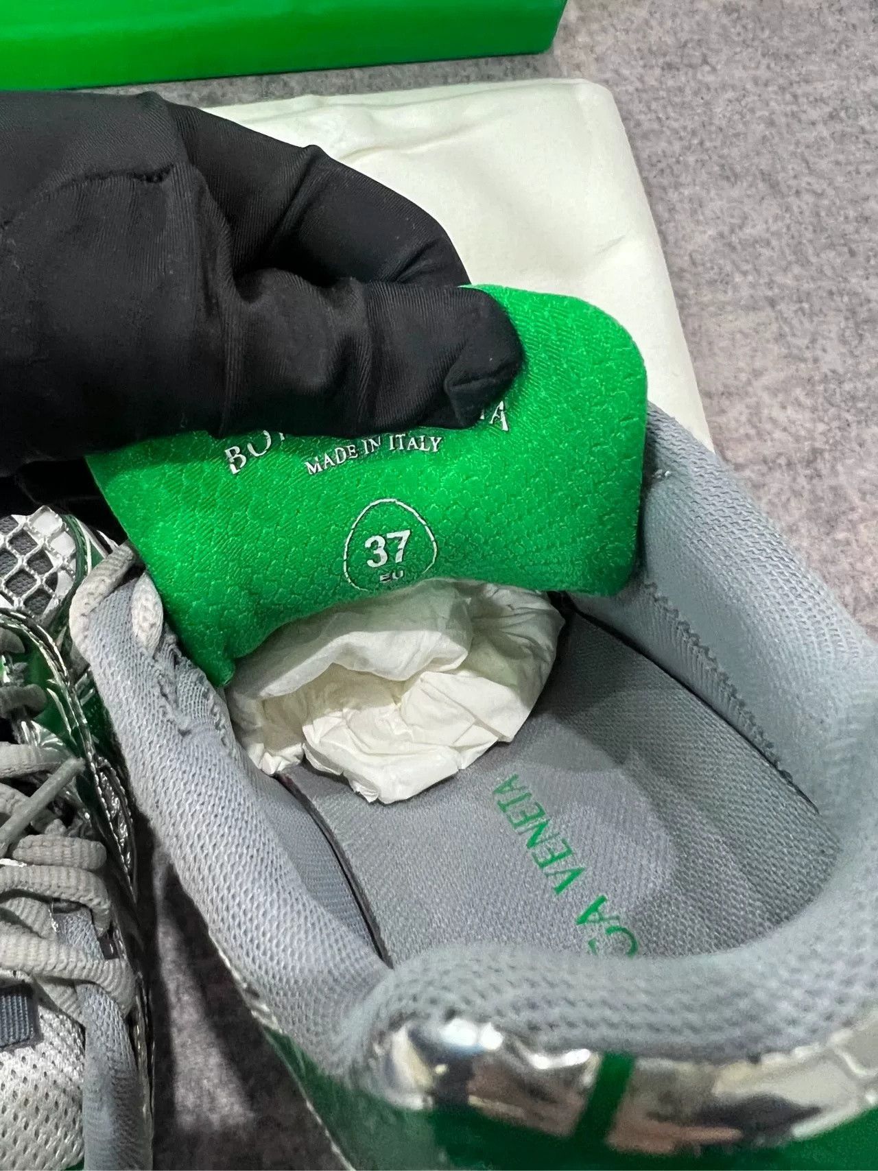 Bottega Veneta Bottega Veneta Green Silver Oribit Sneakers Size US 8 / EU 41 - 6 Thumbnail