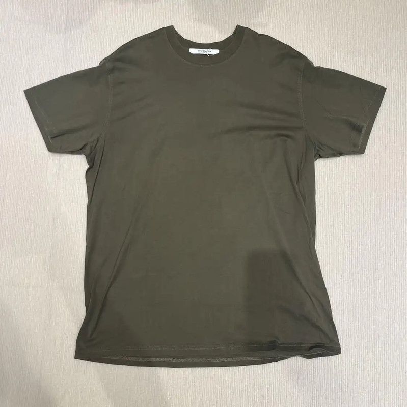 Givenchy Men's Green Embroidered T-Shirt 0089