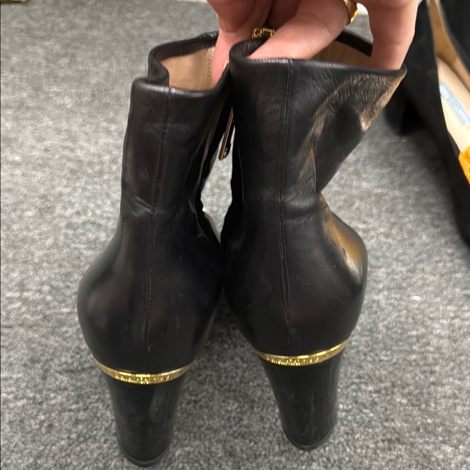Baldinini Women Baldinini Elegant Black Leather Ankle Boots US 10 EU40 Size US 10 / IT 40 - 7 Thumbnail