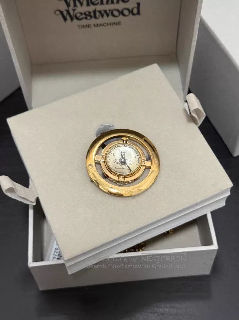 Vivienne Westwood Vivienne Westwood Replica Golden Saturn Orb Pocket Watch N Size ONE SIZE - 4 Thumbnail