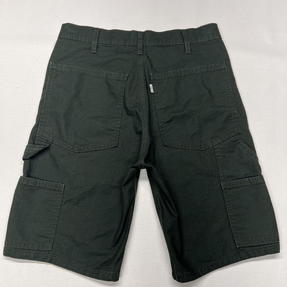 Levi's Levis Shorts Green Carpenter Chino Canvas Straight Workwear Size US 30 / EU 46 - 10 Thumbnail