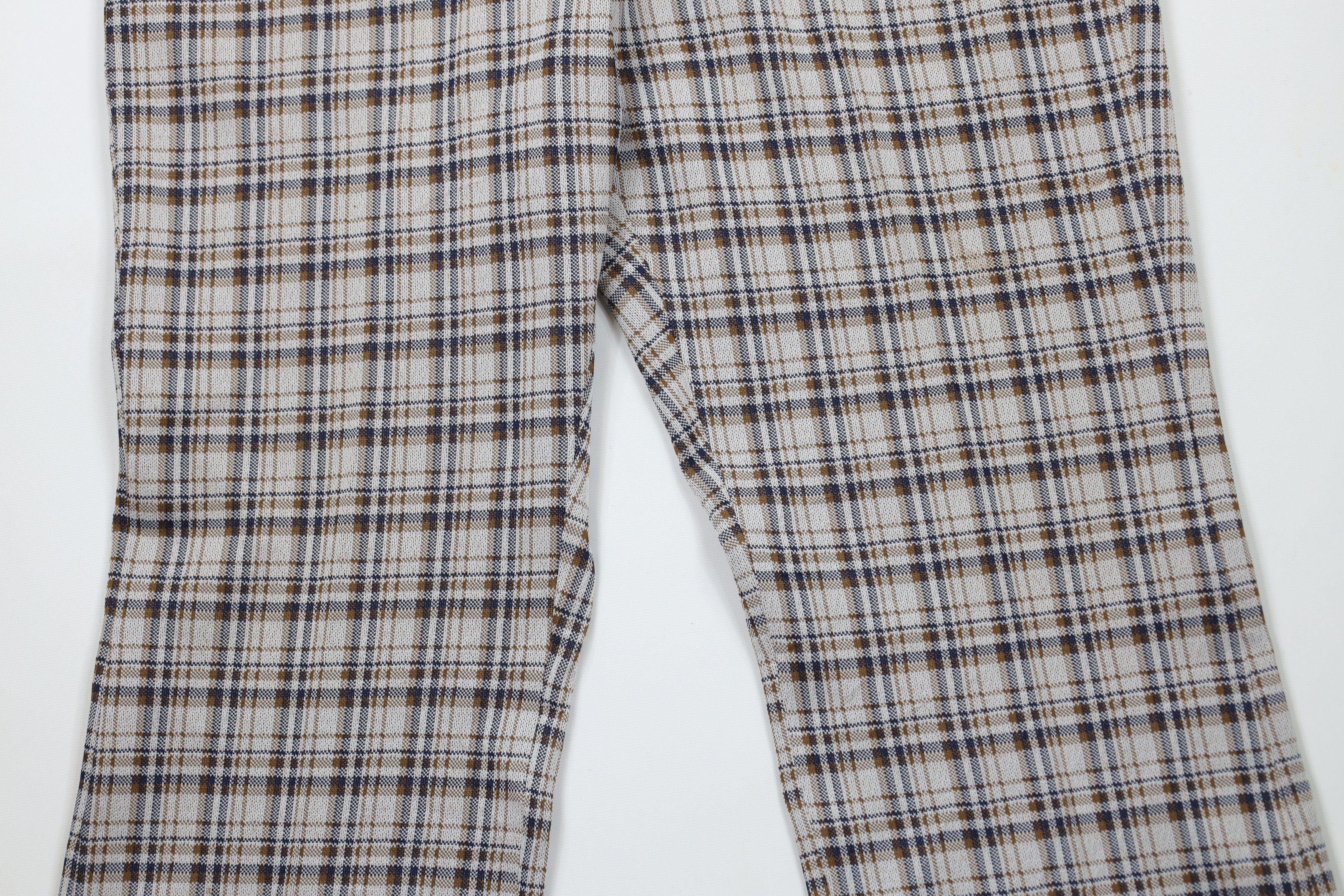 Vintage Vintage 60s 70s Streetwear Wide Leg Bell Bottoms Pants Plaid Size US 38 / EU 54 - 3 Thumbnail