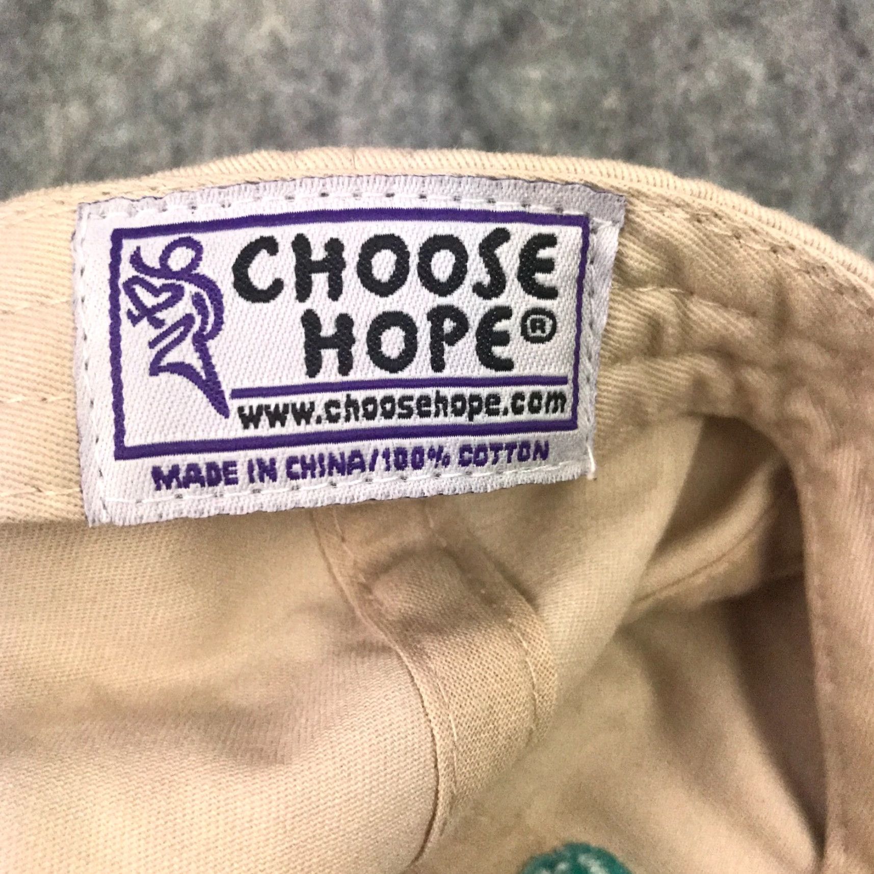 Hope Choose Hope Hat Womens Adjustable Beige Breast Cancer Awareness Ribbon Size ONE SIZE - 8 Thumbnail