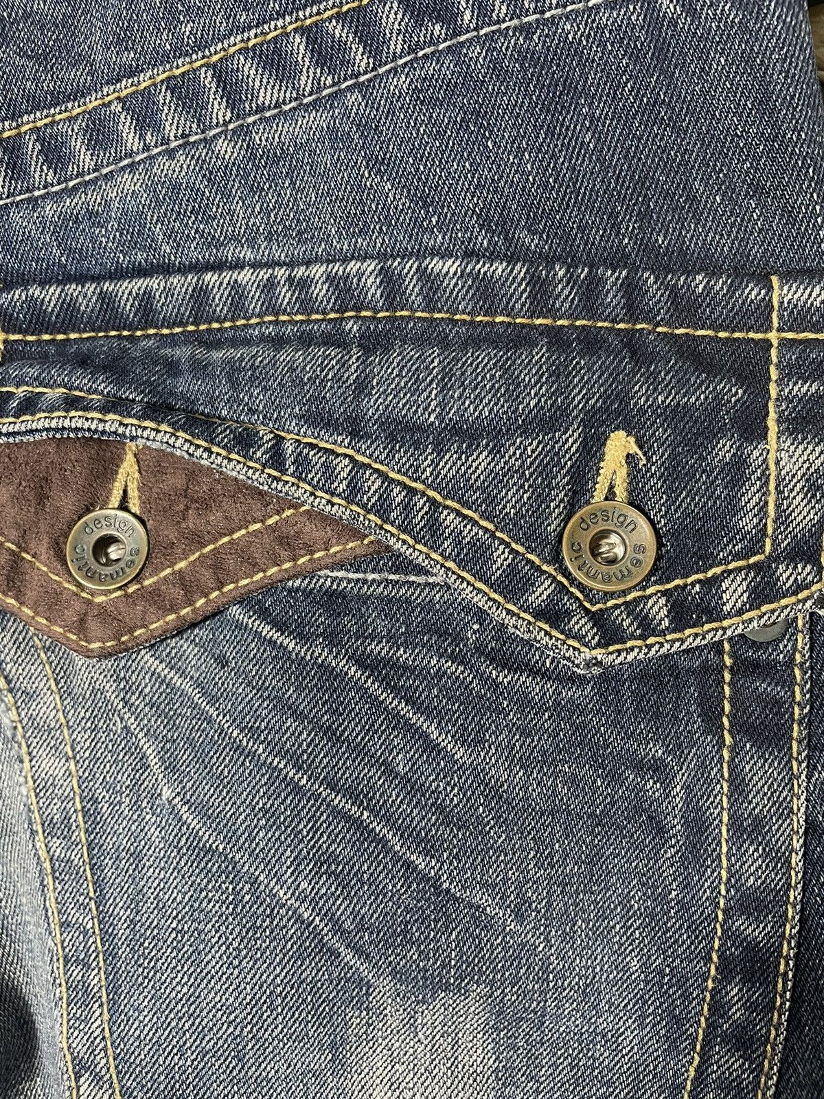 Japanese Brand Distressed Semantic Design Flair Cut Jeans Size US 32 / EU 48 - 7 Thumbnail