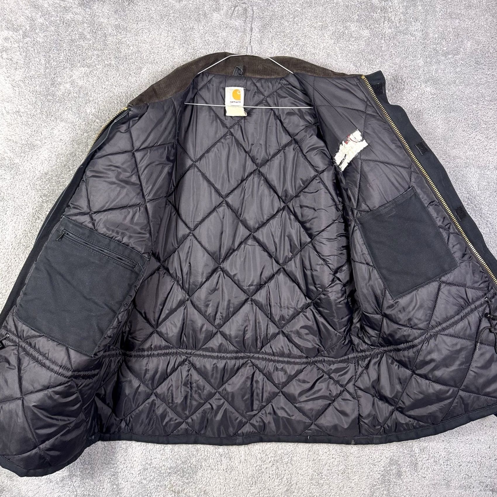 Carhartt VINTAGE Carhartt Jacket Mens 50 Black C03 BLK Detroit Arctic Quilt Lined Chore Barn Field Work Size US M / EU 48-50 / 2 - 6 Thumbnail