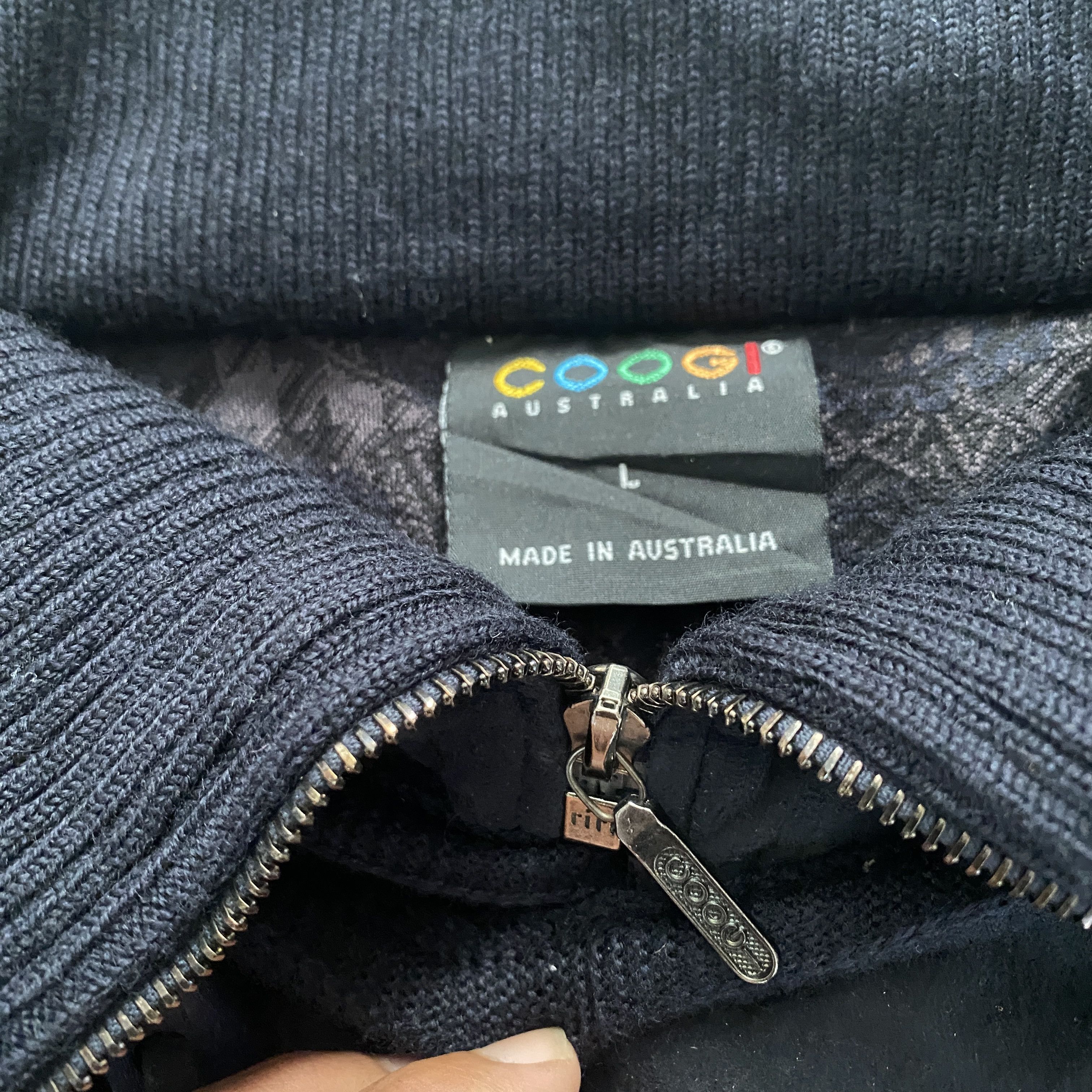 Coogi Vintage Coogi Wool Knitted Mix Leather Coat Jacket Size US L / EU 52-54 / 3 - 5 Thumbnail
