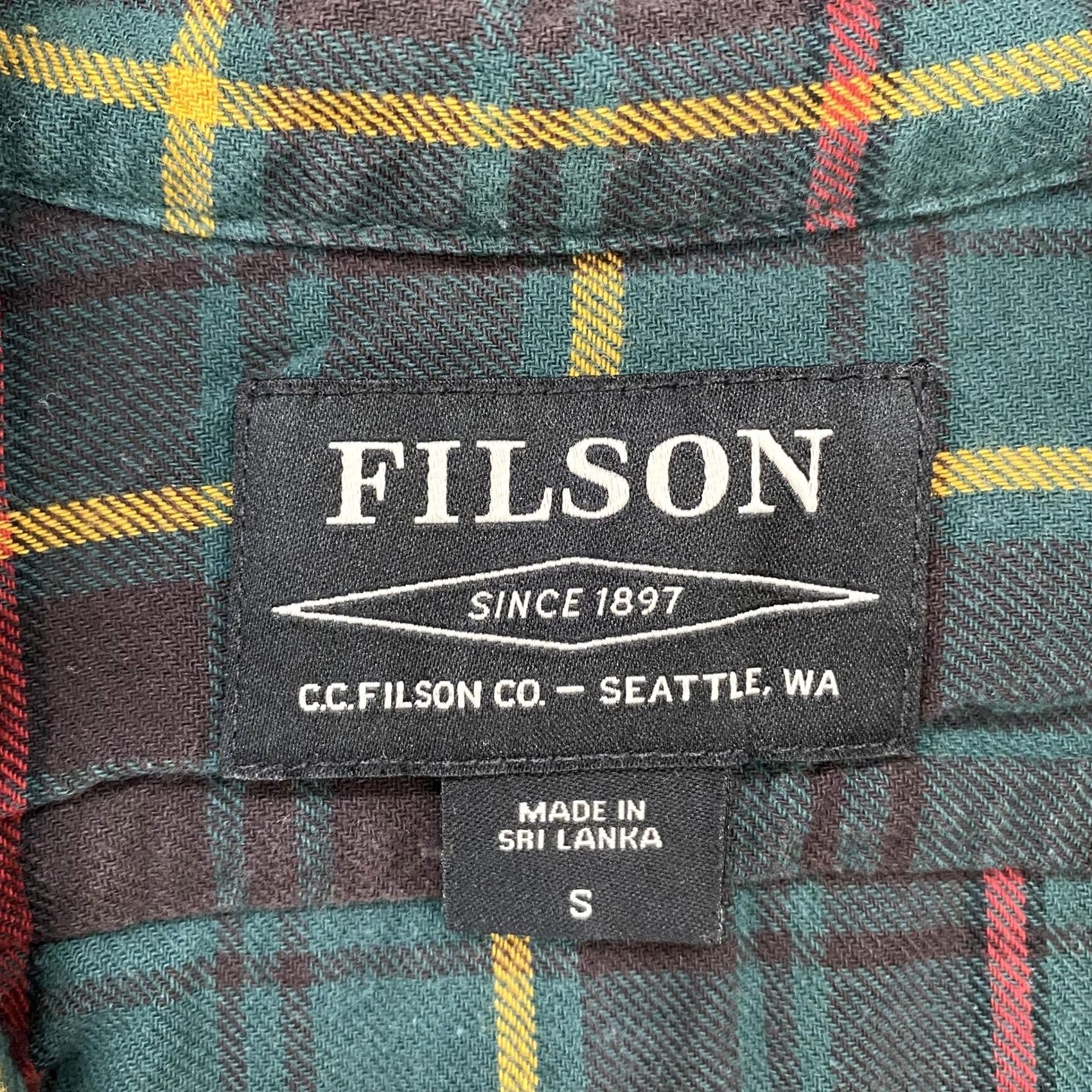 Filson Filson Scout Shirt Mens Small Plaid Green Cotton Button Up Workwear Outdoors Size US S / EU 44-46 / 1 - 6 Thumbnail