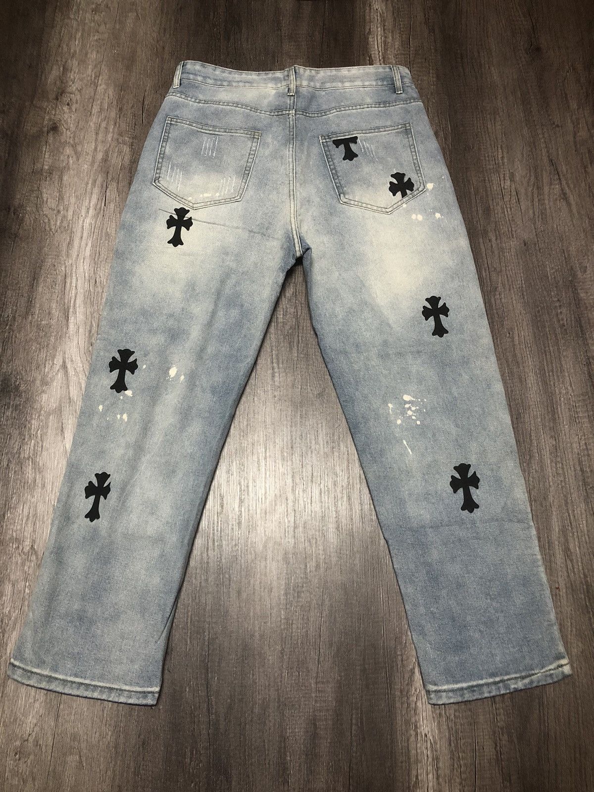 Designer × Japanese Brand Japanese Brand Design Chrome Heart Denim Jeans Size US 34 / EU 50 - 12 Thumbnail