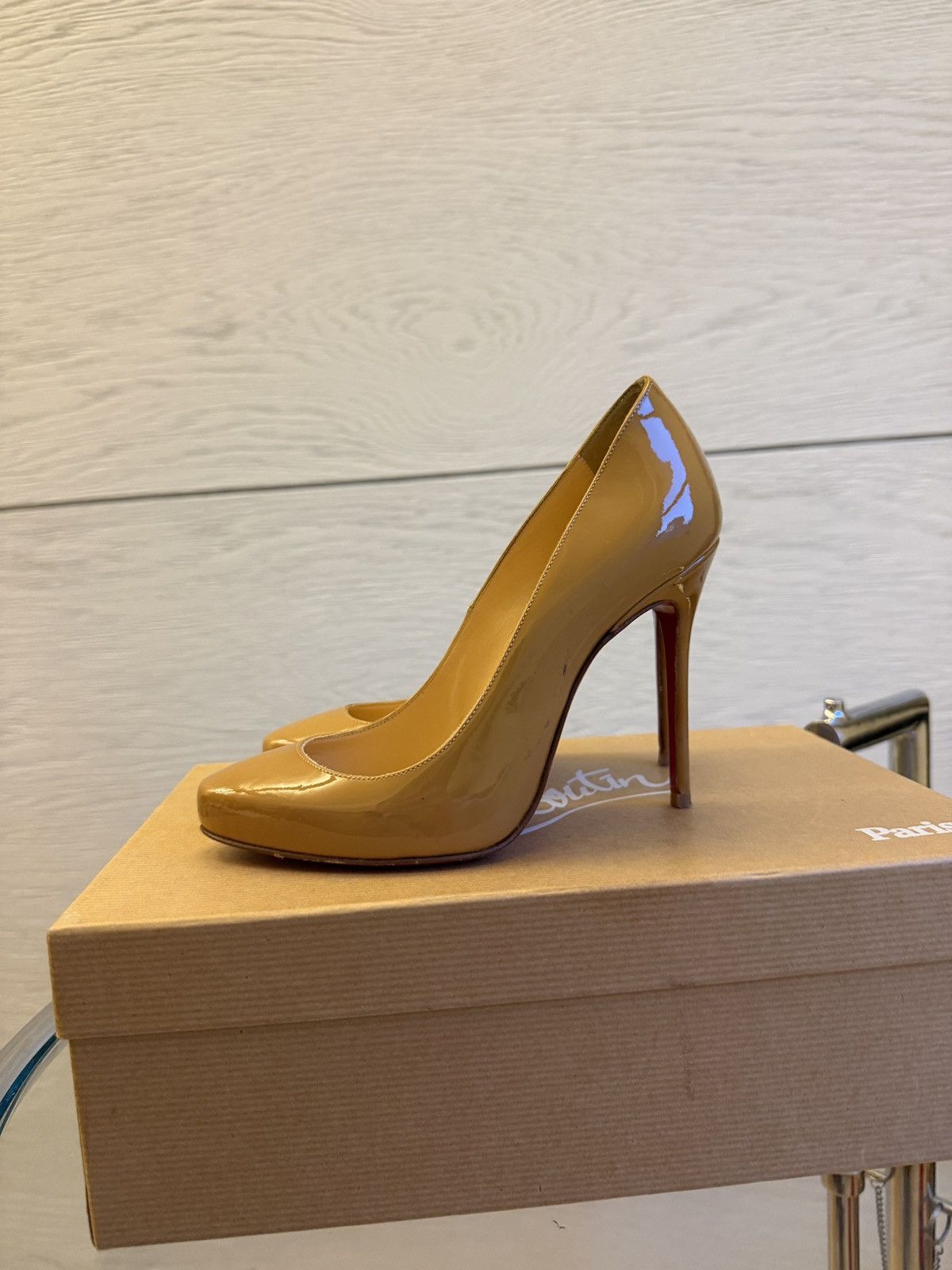 Christian Louboutin Christian Louboutin Elisa 100 patent calf heels Size US 4 / IT 34 - 1 Thumbnail