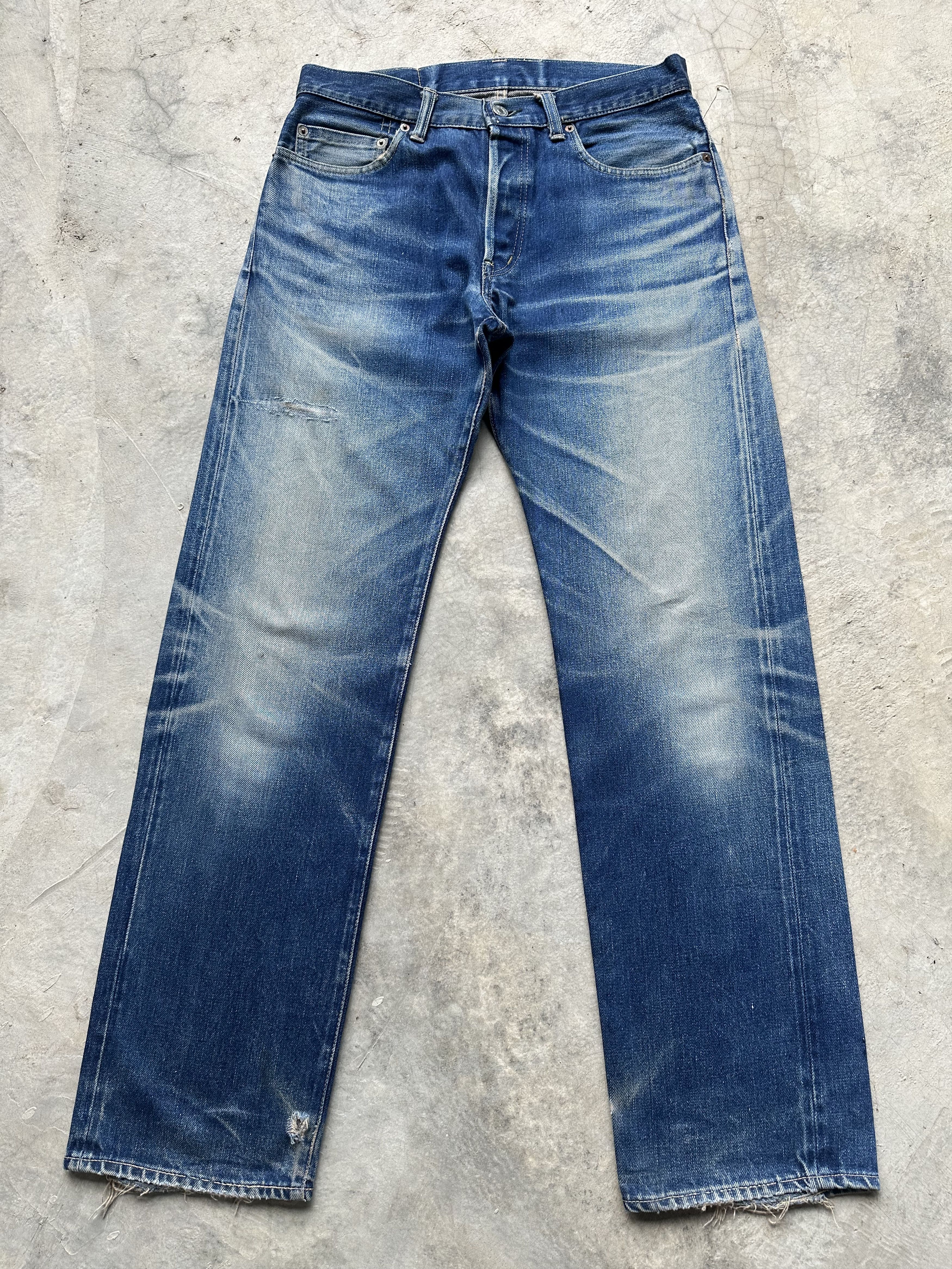 Warehouse Vintage Japanese Brand HR Market Distressed Selvedge Jeans Size US 31 - 2 Thumbnail
