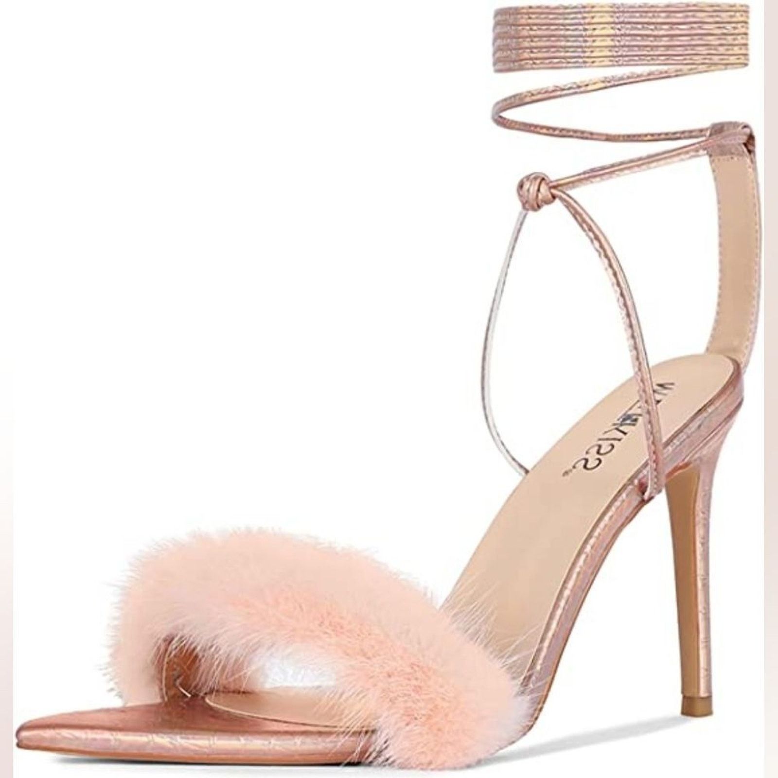 Other (47-1454) Wet Kiss Women's Fluffy Heeled Sandals Size 9.5 Size US 9.5 / IT 39.5 - 5 Thumbnail