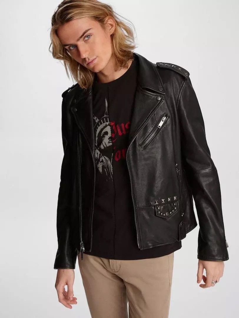 John Varvatos Misfits studded leather biker jacket size medium Size US M / EU 48-50 / 2 - 4 Thumbnail