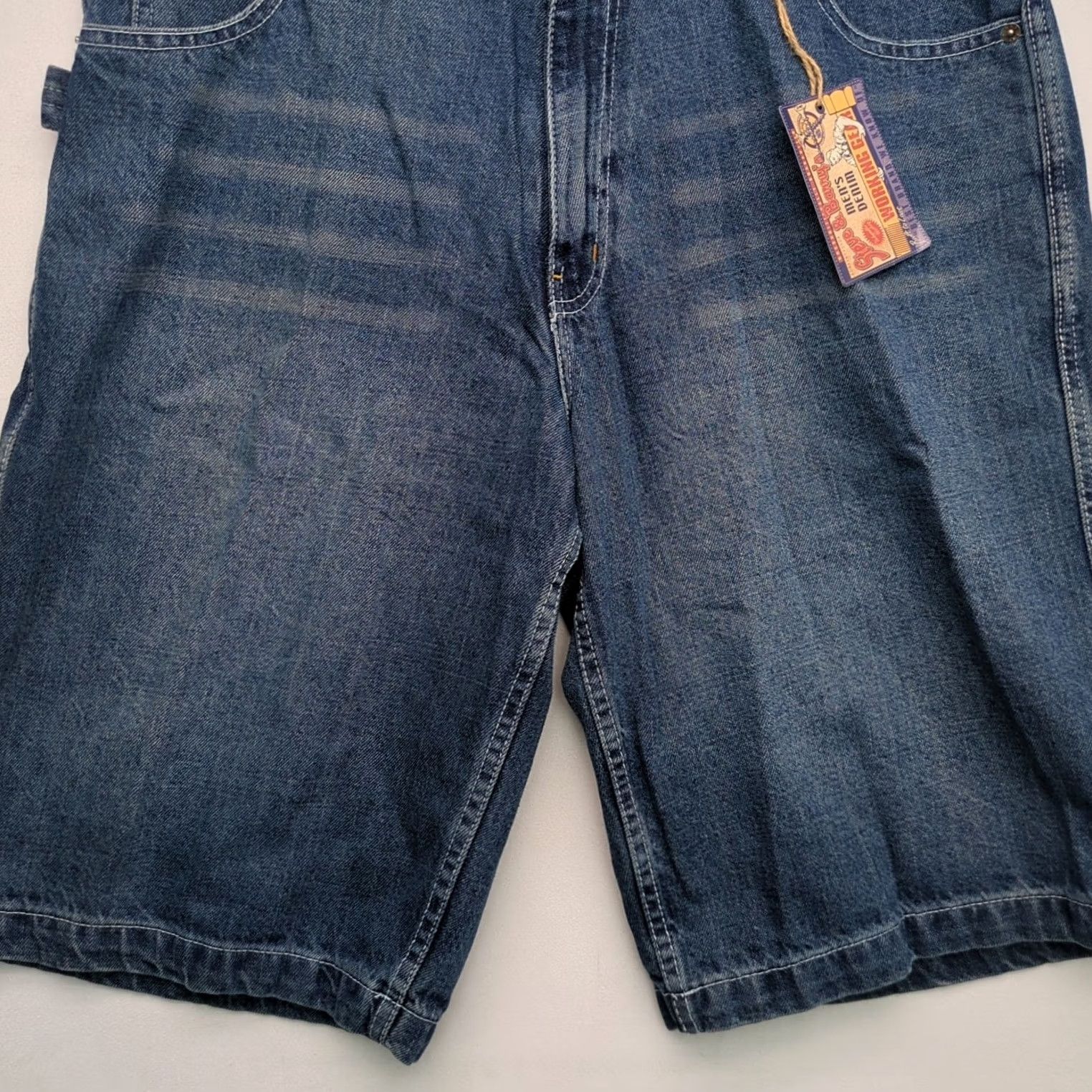 Vintage VINTAGE Steve & Barrys Mens Bermuda Shorts 35 Blue Medium Wash Denim Casual 90s Mens Size US 35 - 3 Thumbnail