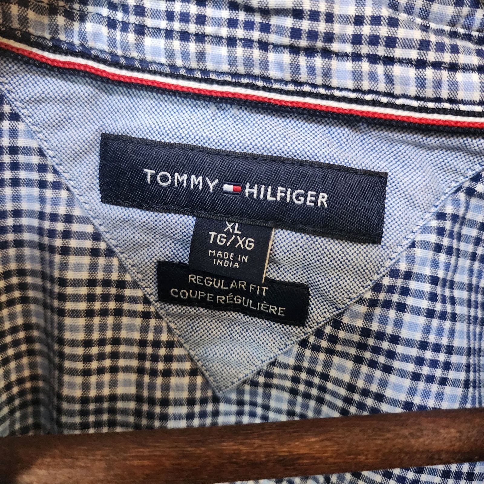 Tommy Hilfiger Men's XL Blue White Tommy Hilfiger Shirt Size US XL / EU 56 / 4 - 3 Thumbnail