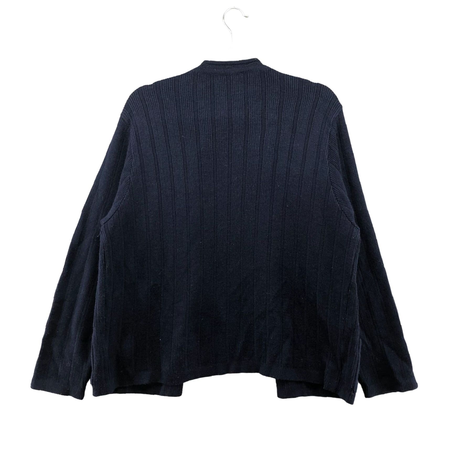Vintage VINTAGE Wool Cardigan Sweater Navy Blue Womens M Sz 48 Germany Open Size M / US 6-8 / IT 42-44 - 2 Thumbnail