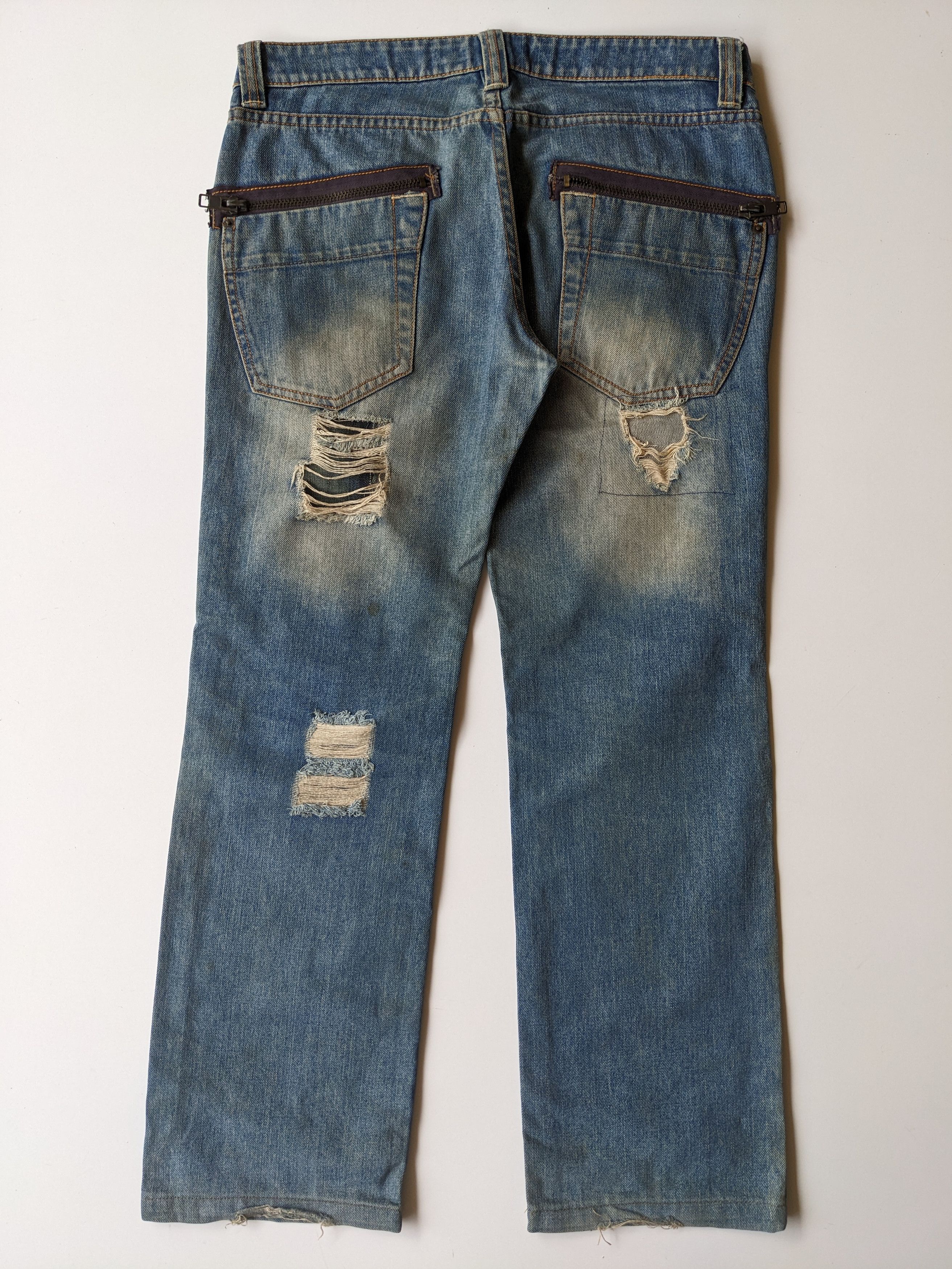 GOSTAR DE FUGA × If Six Was Nine × Japanese Brand Heritage Stone ripped faded jeans Size US 35 - 2 Thumbnail