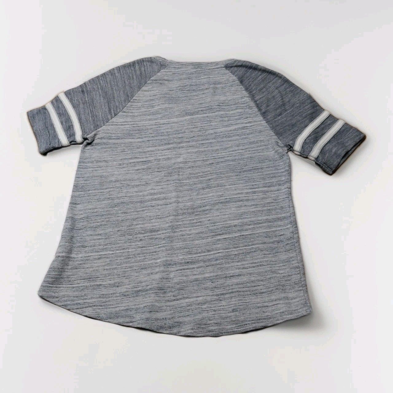 Sonoma Sonoma Womens Small Marled Gray Striped Tee Soft Casual Size S / US 4 / IT 40 - 2 Thumbnail