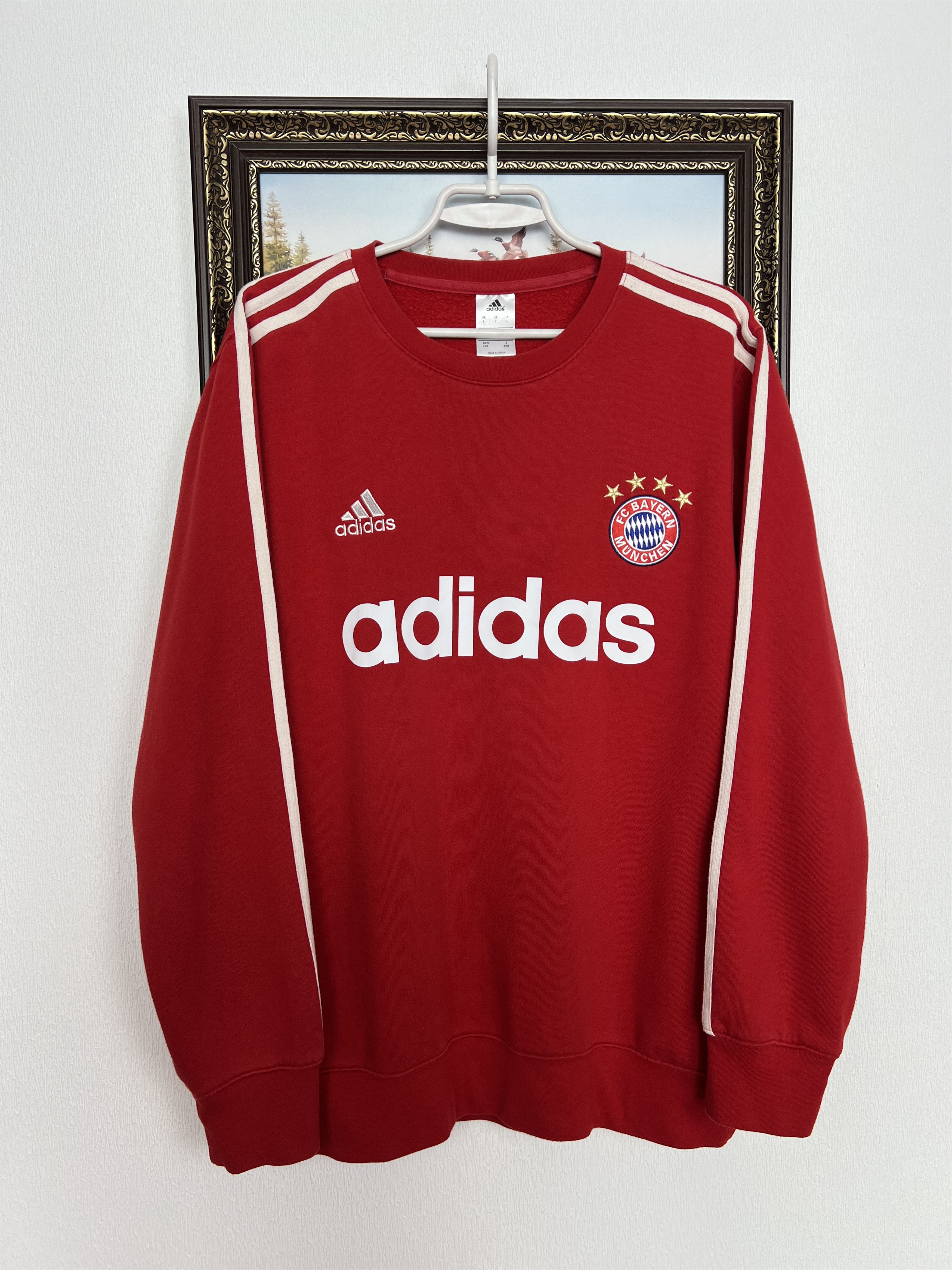 Adidas Bayern Munich Football Sweatshirt Soccer Track Top Jacket Size US L / EU 52-54 / 3 - 1 Thumbnail