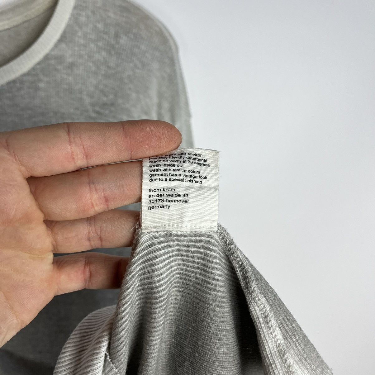 Thom Krom Thom Krom dirty grey Avant-Garde Longsleeve Size US M / EU 48-50 / 2 - 9 Thumbnail