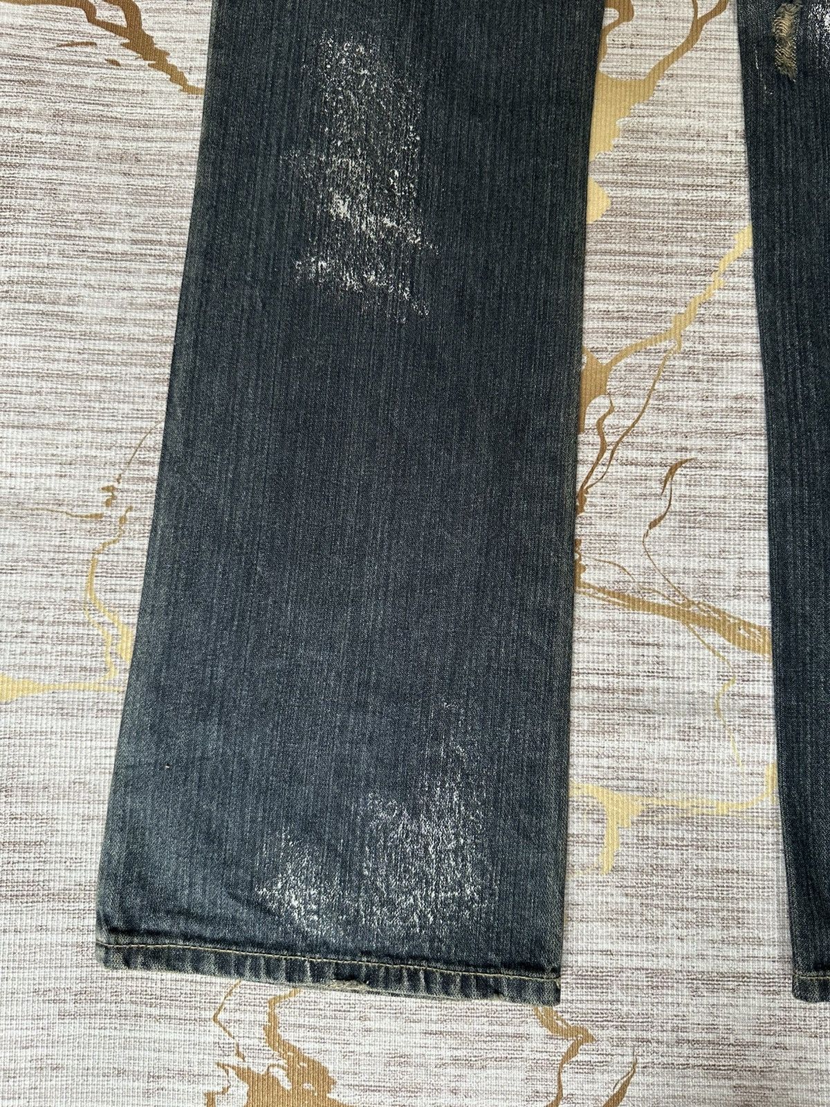 Japanese Brand FLARE Back Rush Splatter Distressed Denim Size US 32 / EU 48 - 11 Thumbnail