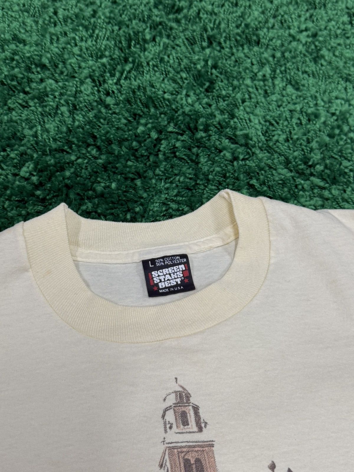 Vintage Vintage Screen Stars LSU Art Tee White Large Louisiana Size US L / EU 52-54 / 3 - 4 Thumbnail