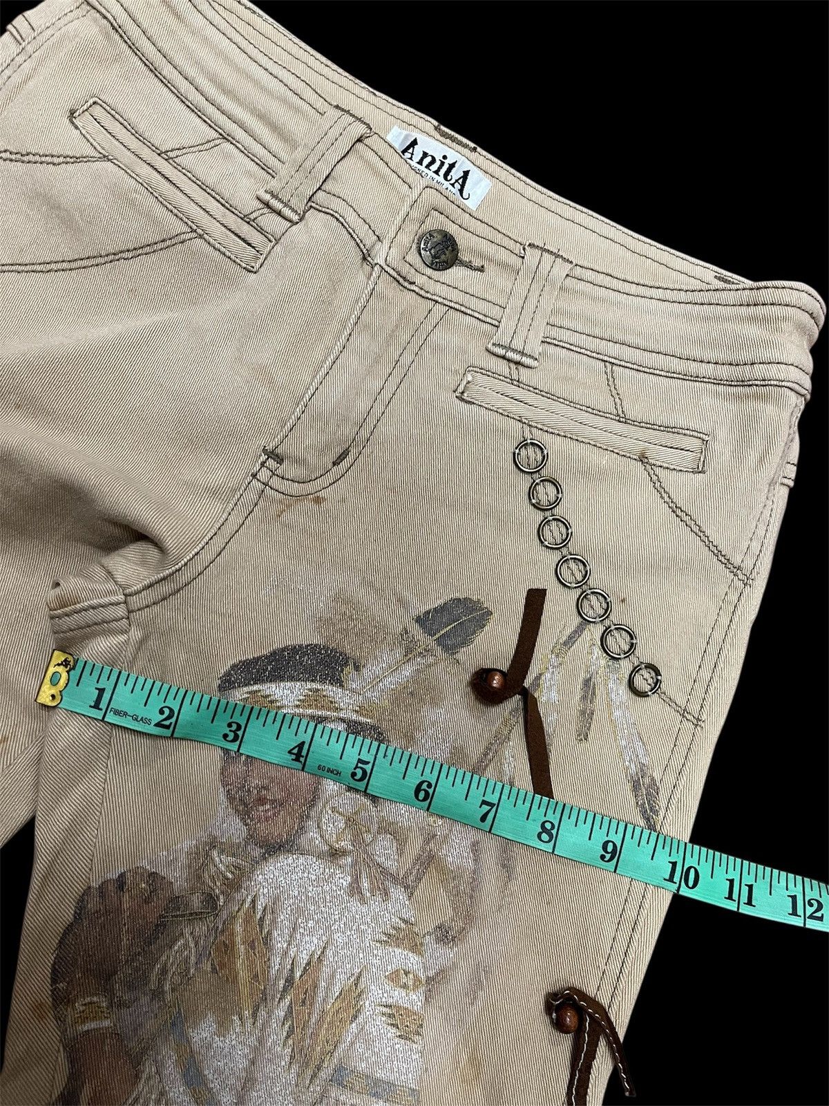 GOA Vintage Flared Patches Pants x Native American Art Size US 30 / EU 46 - 8 Thumbnail