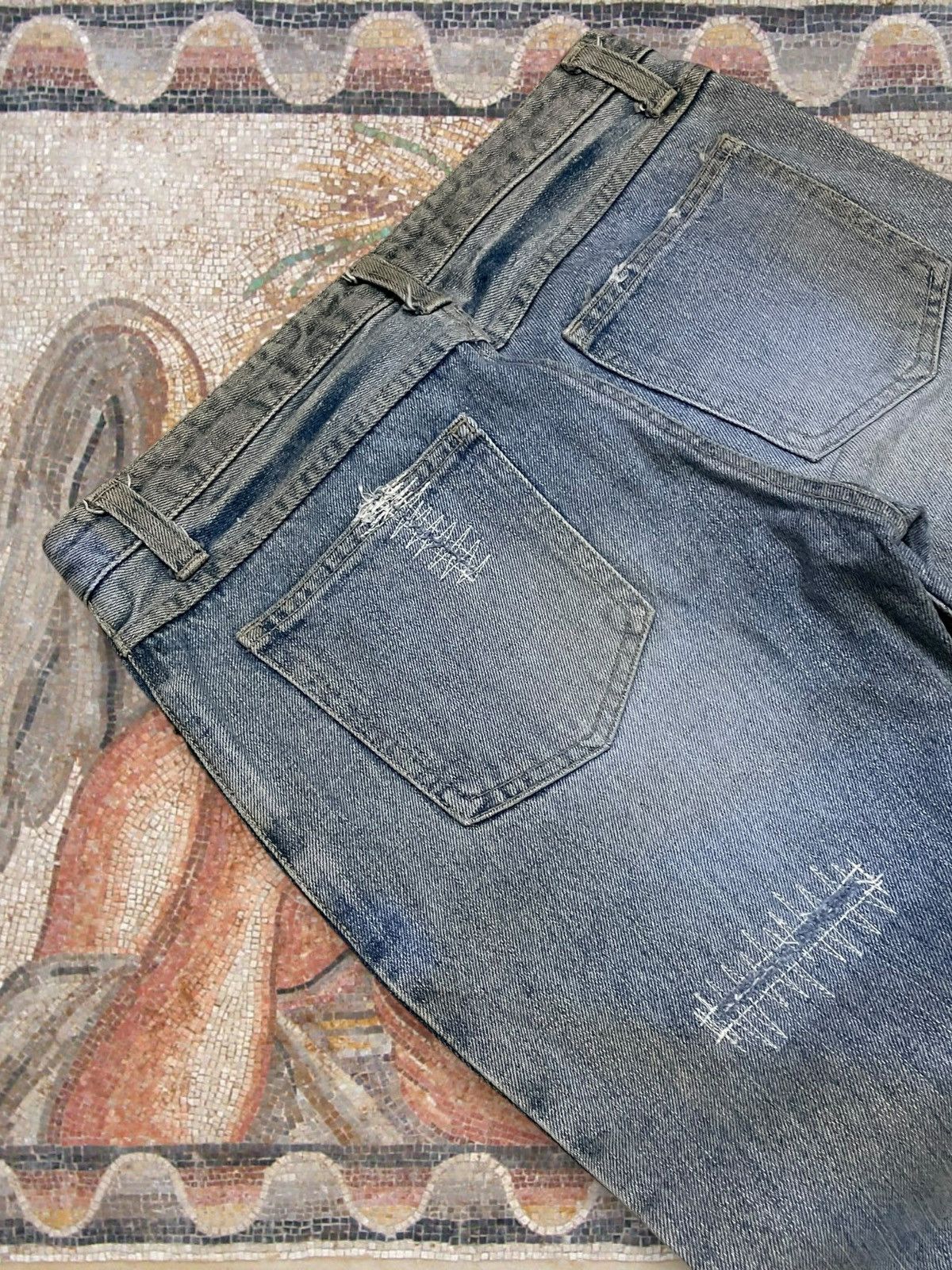 Tornado Mart Vintage 1990s Japan Designer Real Blue Interplanet Flared Size US 28 / EU 44 - 16 Thumbnail