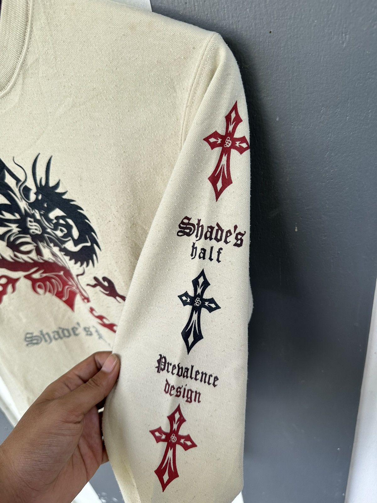 Japanese Brand CRAZY JAPANESE SHADE’S CROSS DRAGON SWEATSHIRTS Size S / US 4 / IT 40 - 4 Thumbnail