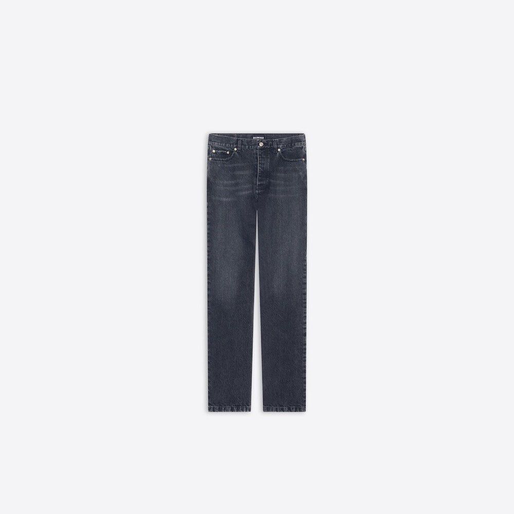 Balenciaga o1in1g0125 Year Of The Tiger Normal Fit Denim Pant Black Size US 29 - 1 Thumbnail