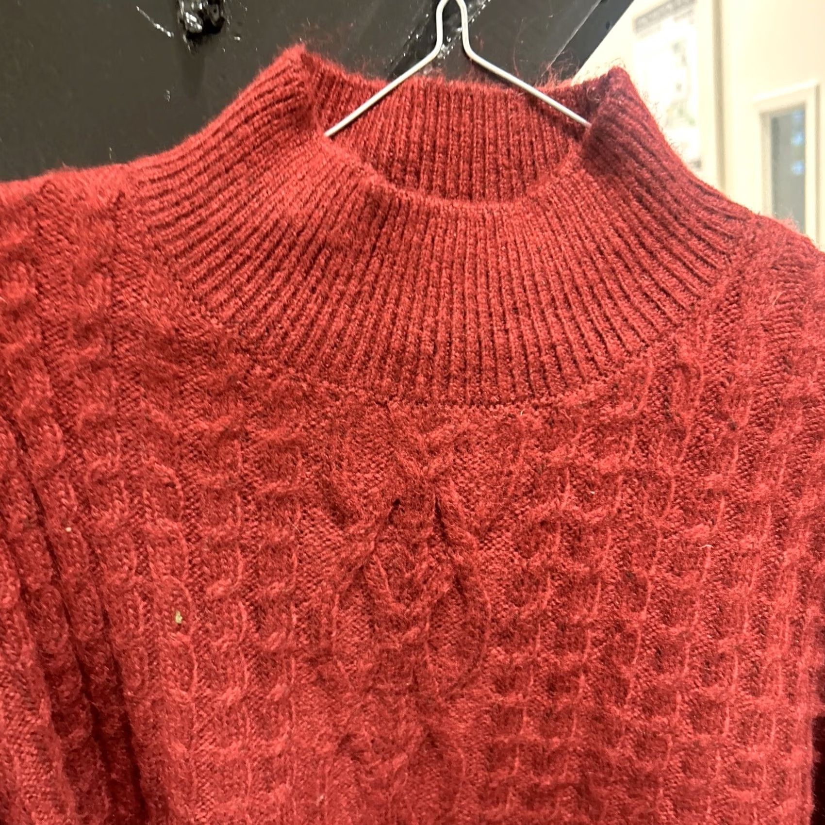 Vintage CeCe Sweater Pullover Mock Neck Long Sleeve Burgundy L CeCe Size L / US 10 / IT 46 - 3 Thumbnail