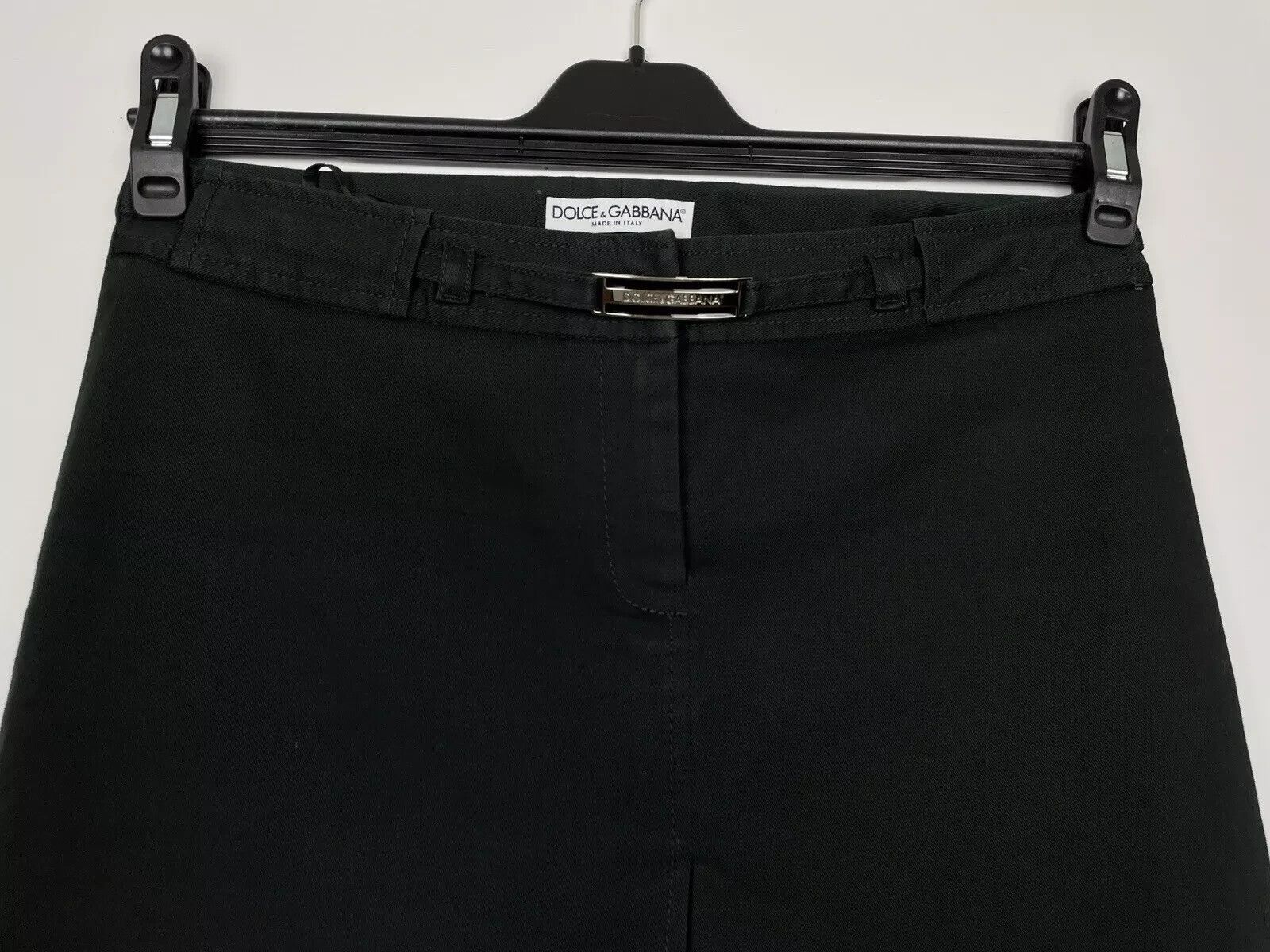 Dolce & Gabbana Dolce & Gabbana Pencil Black Cotton Skirt Skirts Size 40 Size 27" / US 4 / IT 40 - 7 Thumbnail