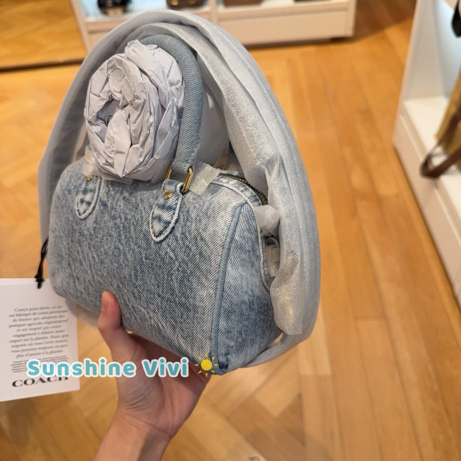 Coach NWT Coach CDY30 Mini Rowan Crossbody Bag Loved Denim Charms Size ONE SIZE - 8 Thumbnail