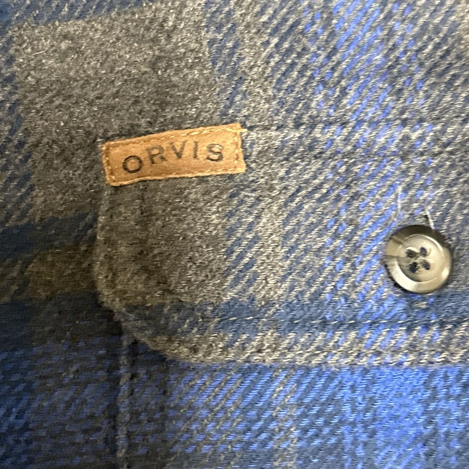 Orvis Orvis Shirt Jacket Mens 2XL Blue Gray Plaid Flannel Heavy Sh Size US XXL / EU 58 / 5 - 8 Thumbnail