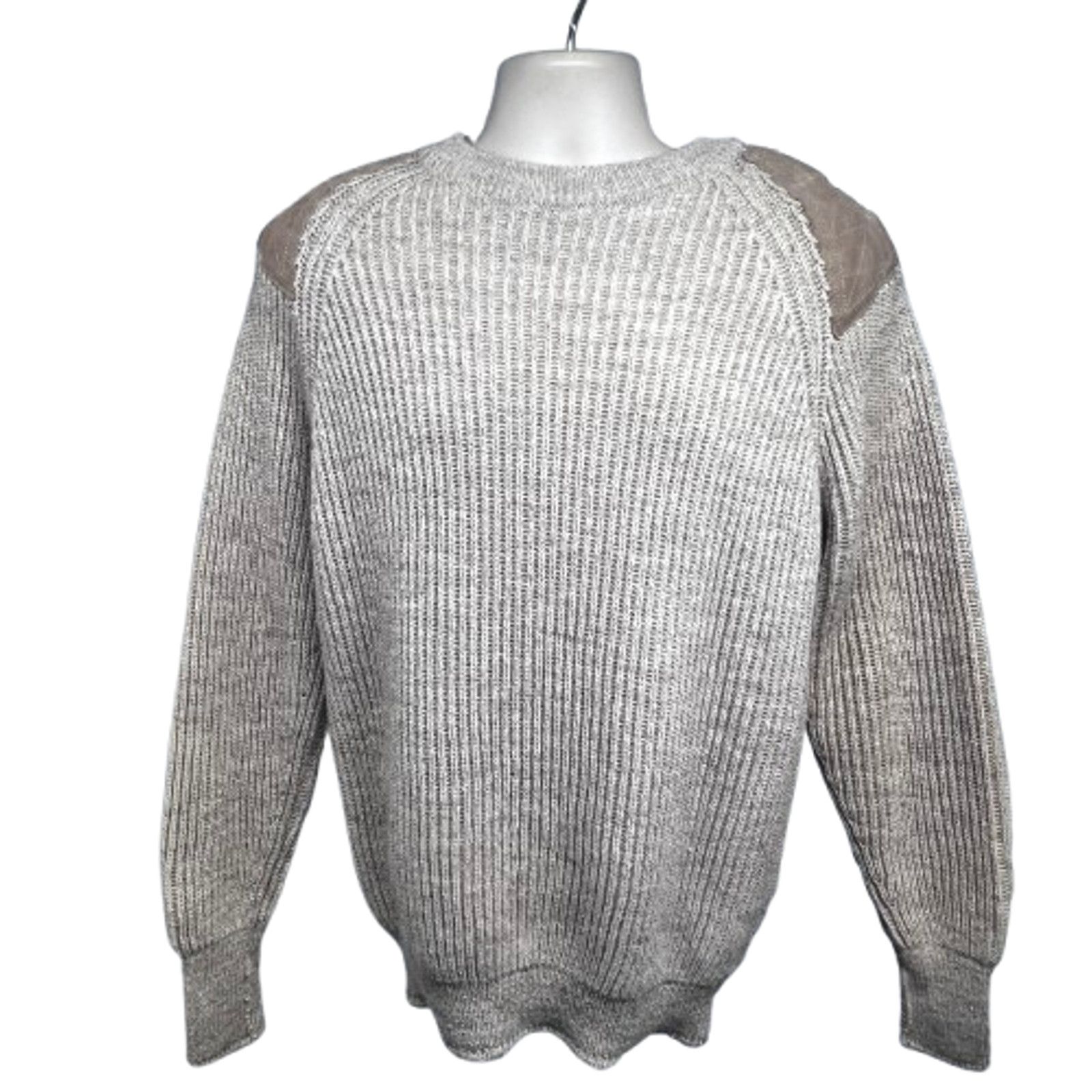 Vintage Vintage St Michael Wool UK Fisherman Knit Sweater S/M Beige Size US S / EU 44-46 / 1 - 3 Thumbnail