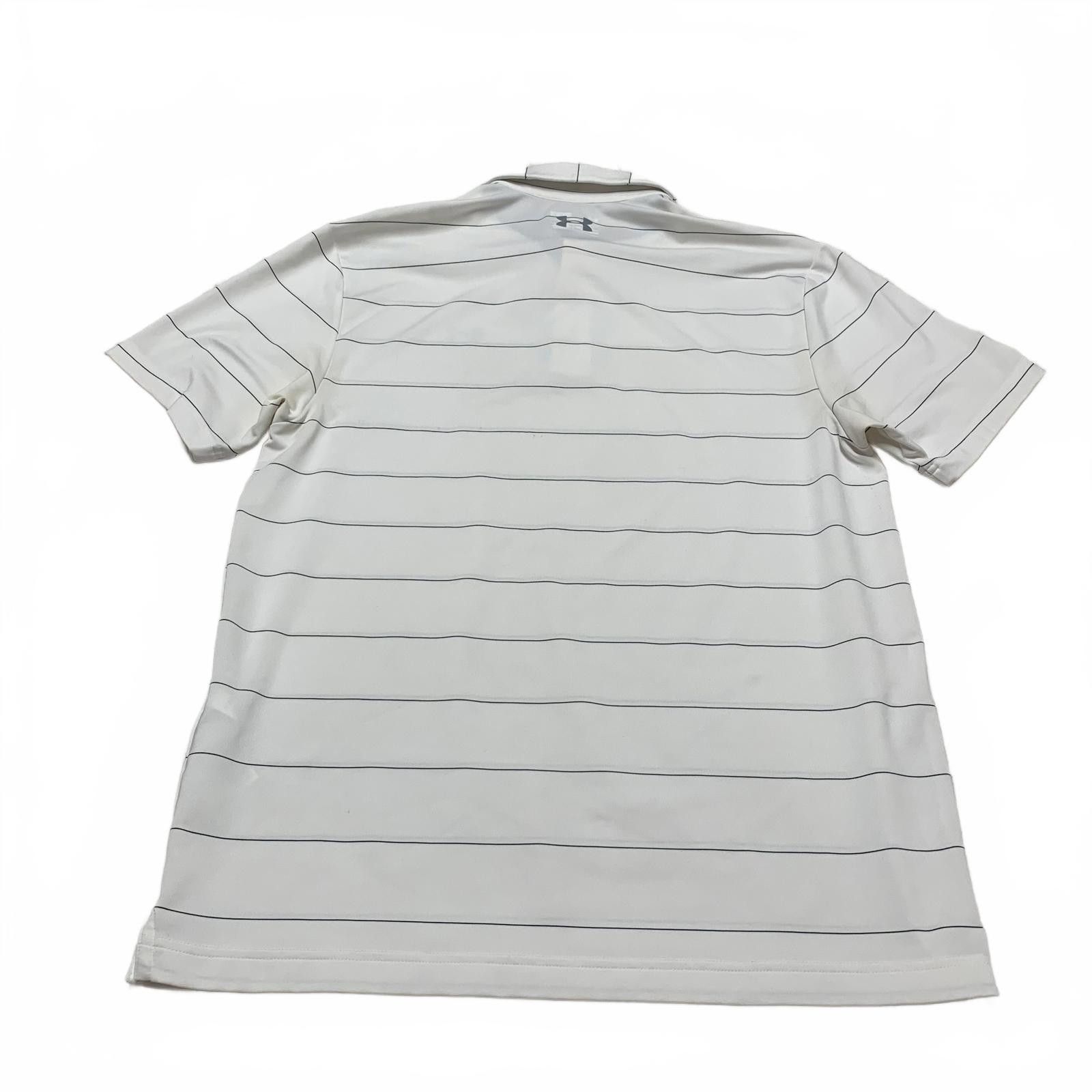 Under Armour Under Armour Men's Medium White Striped Polo Shirt Size US M / EU 48-50 / 2 - 5 Thumbnail