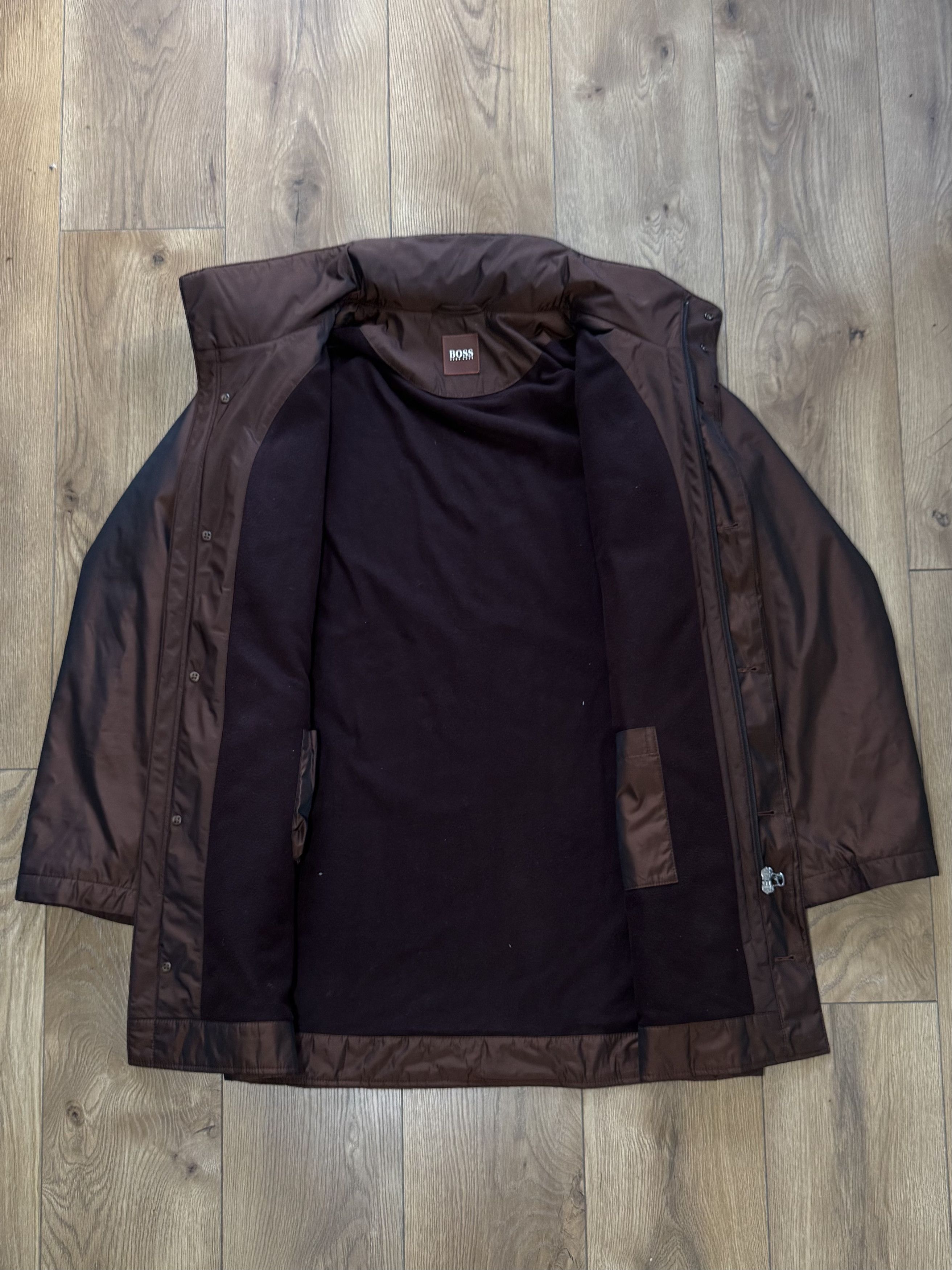 Hugo Boss Hugo Boss OBalt Brown Hooded Nylon Parka Coat Rare Luxury Size US XXL / EU 58 / 5 - 17 Thumbnail
