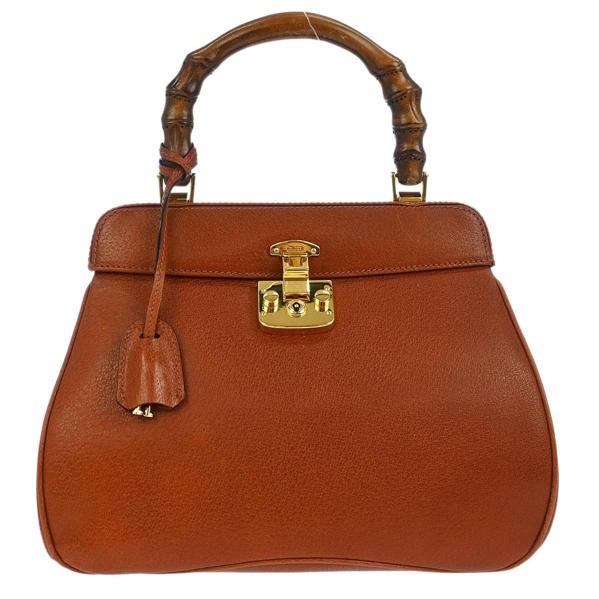 Gucci Gucci Lady Lock Bamboo Top Handle Bag Leather Size ONE SIZE - 1 Thumbnail