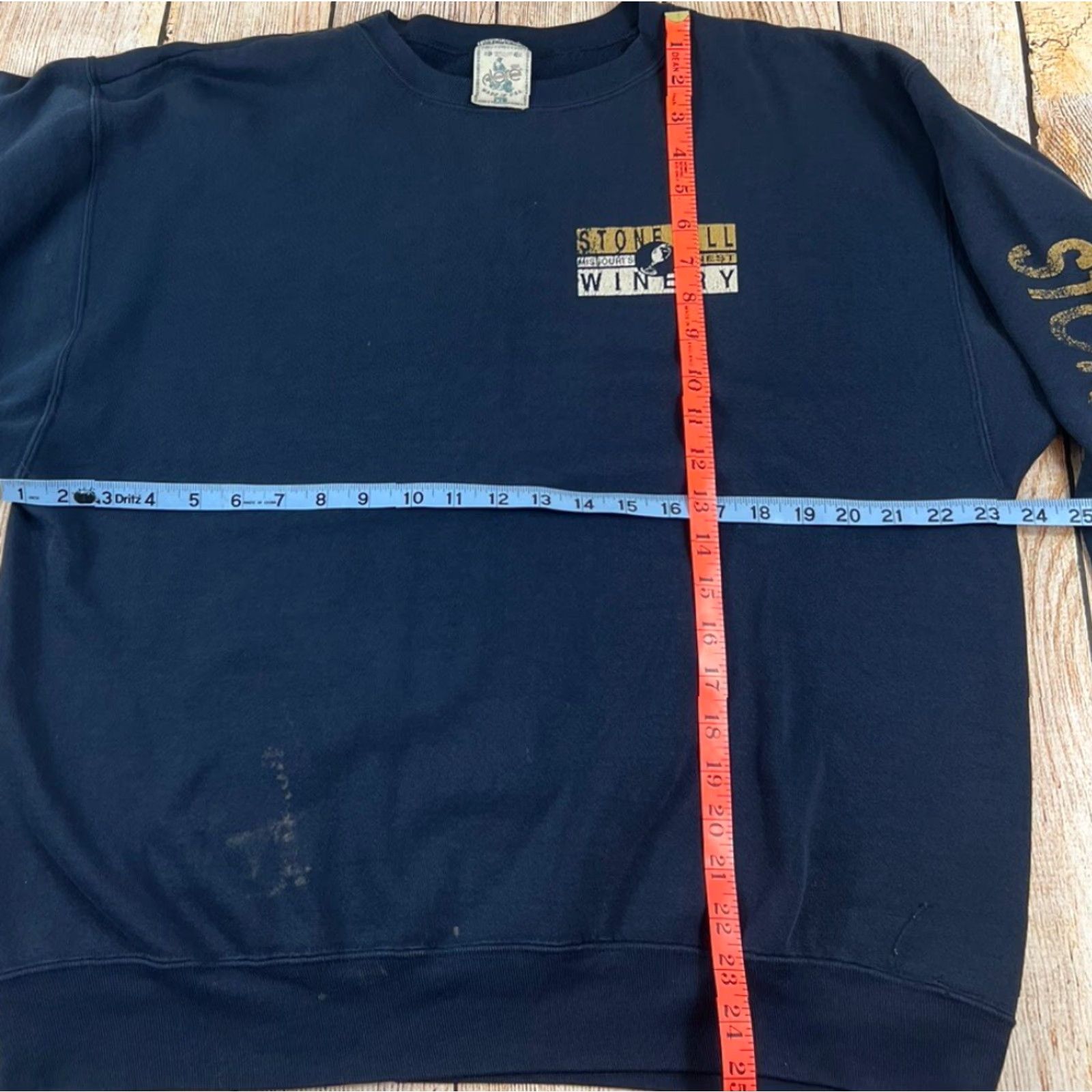 Vintage VINTAGE 90s Distressed Sweatshirt Men XL Beige Stone Hill Winery Missouri Pullover Cotton Alore Beige 90s Mens XL Size US XL / EU 56 / 4 - 7 Thumbnail