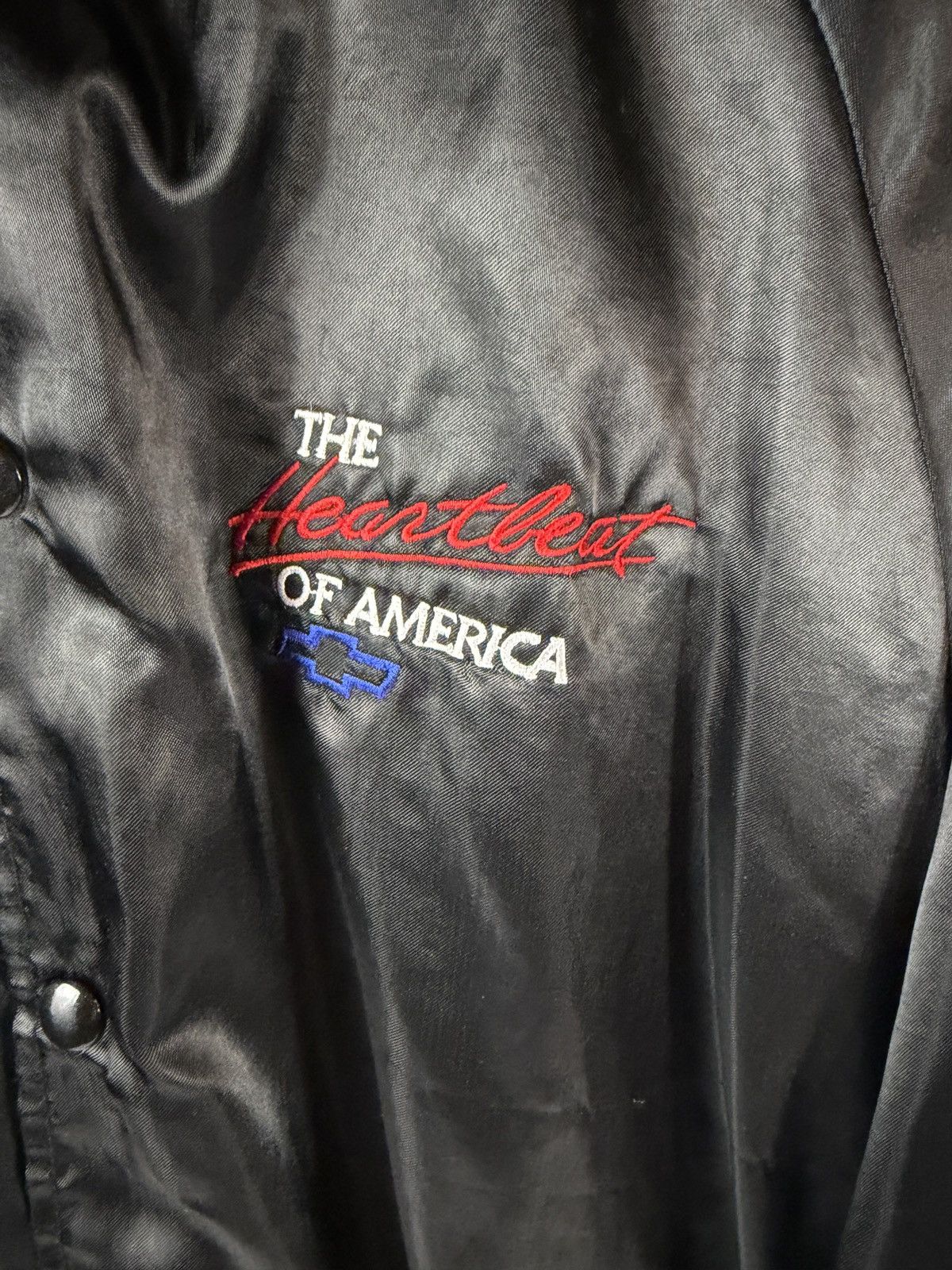 Other Vtg 80s Chevy Heartbeat Of America Jacket XL Satin Bomber Size US XL / EU 56 / 4 - 4 Thumbnail