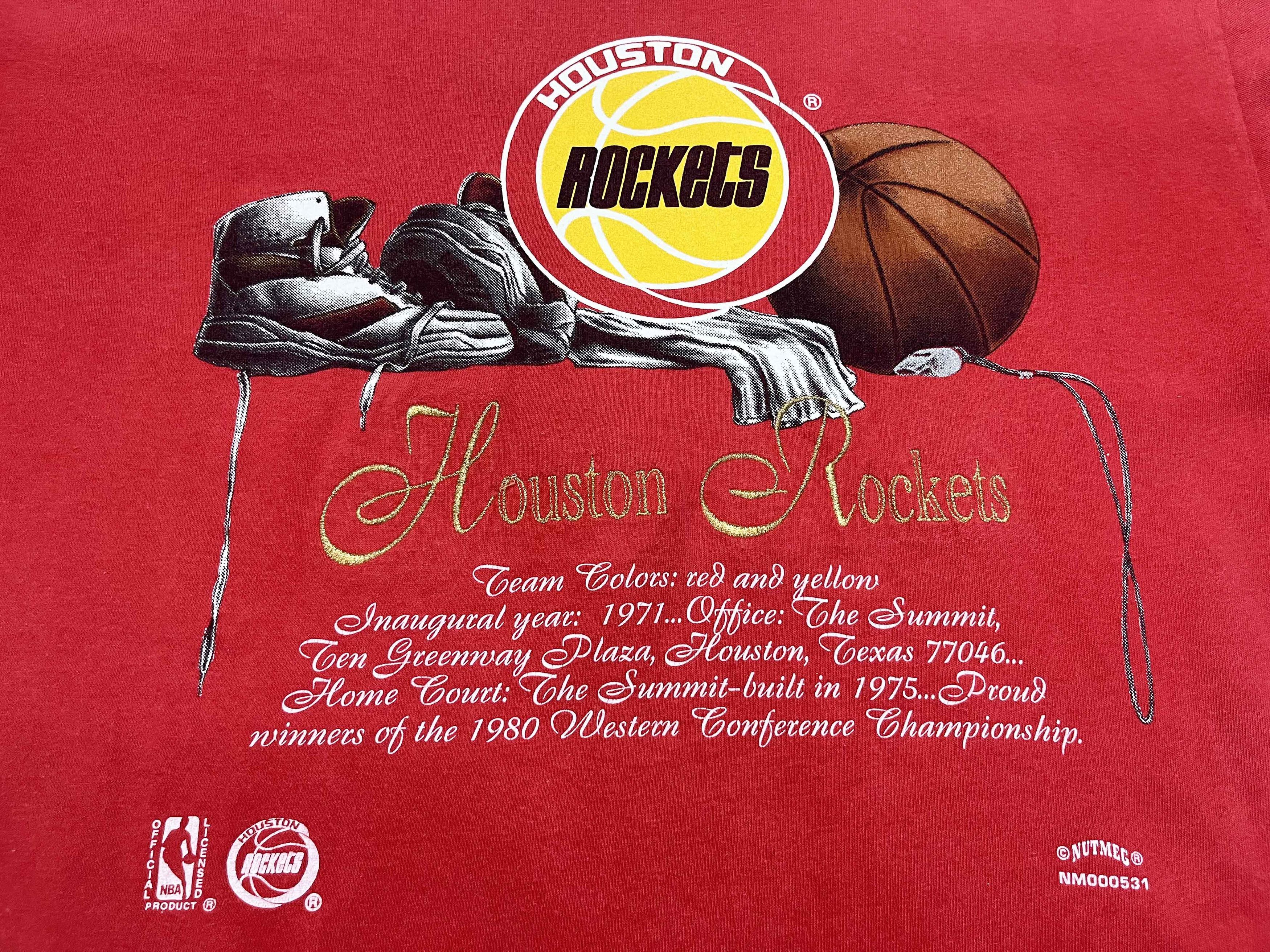 Nutmeg Vintage Nutmeg NBA Houston Rockets Basketball T-Shirt Size US L / EU 52-54 / 3 - 2 Thumbnail